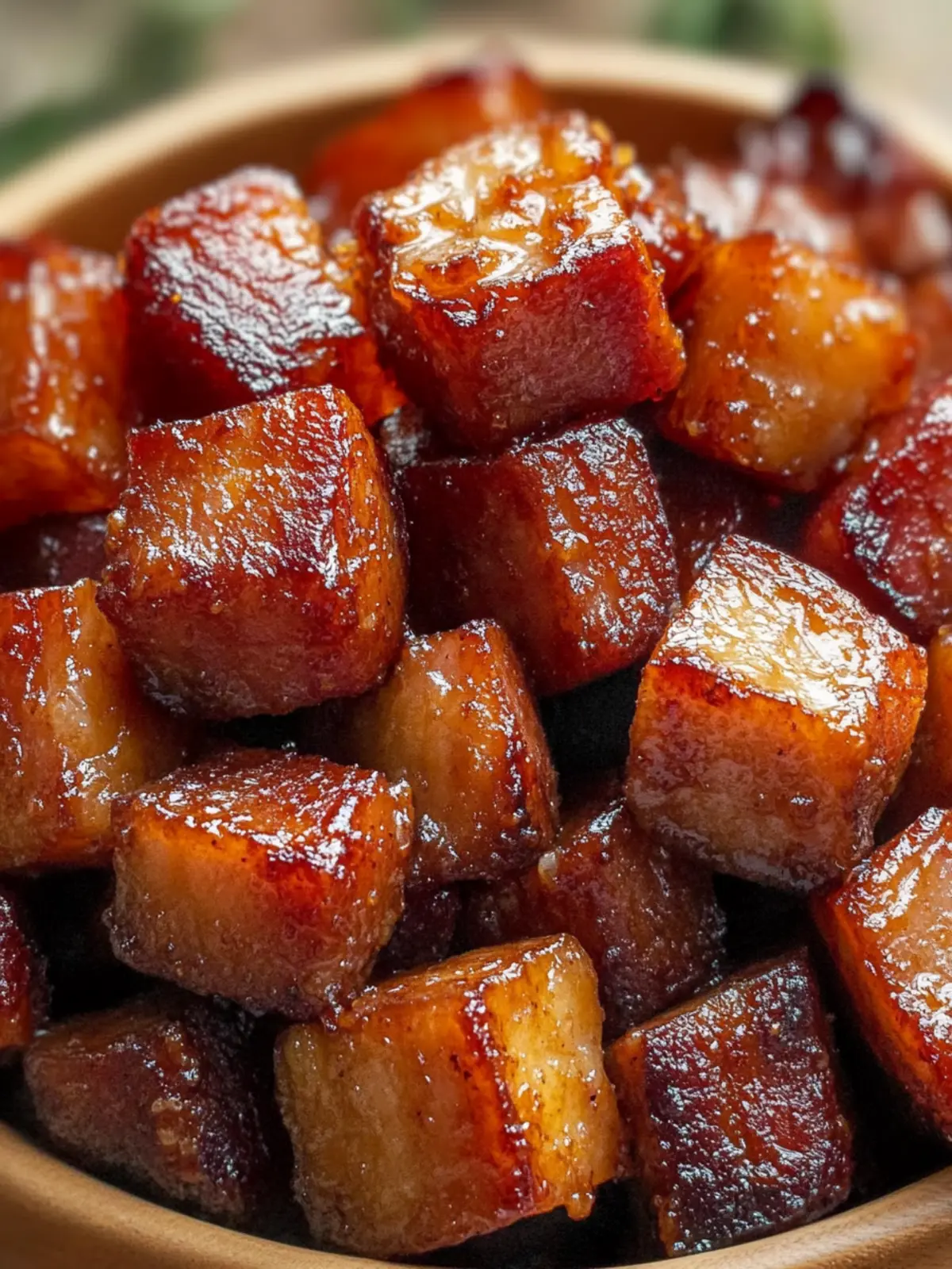 Sticky Brown Sugar Ham Cubes