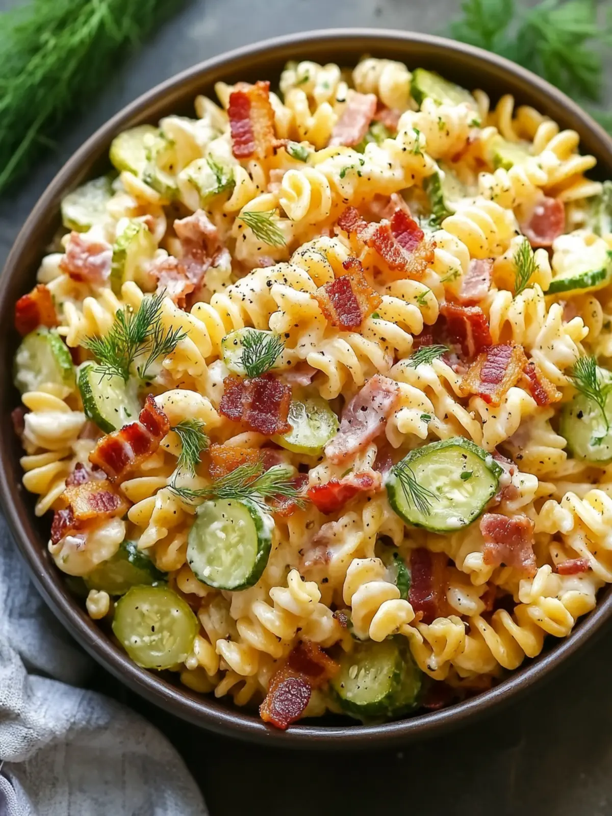 Tangy Dill Pickle Bacon Pasta Salad for Quick Family Fun 4 Dill Pickle Bacon Pasta Salad