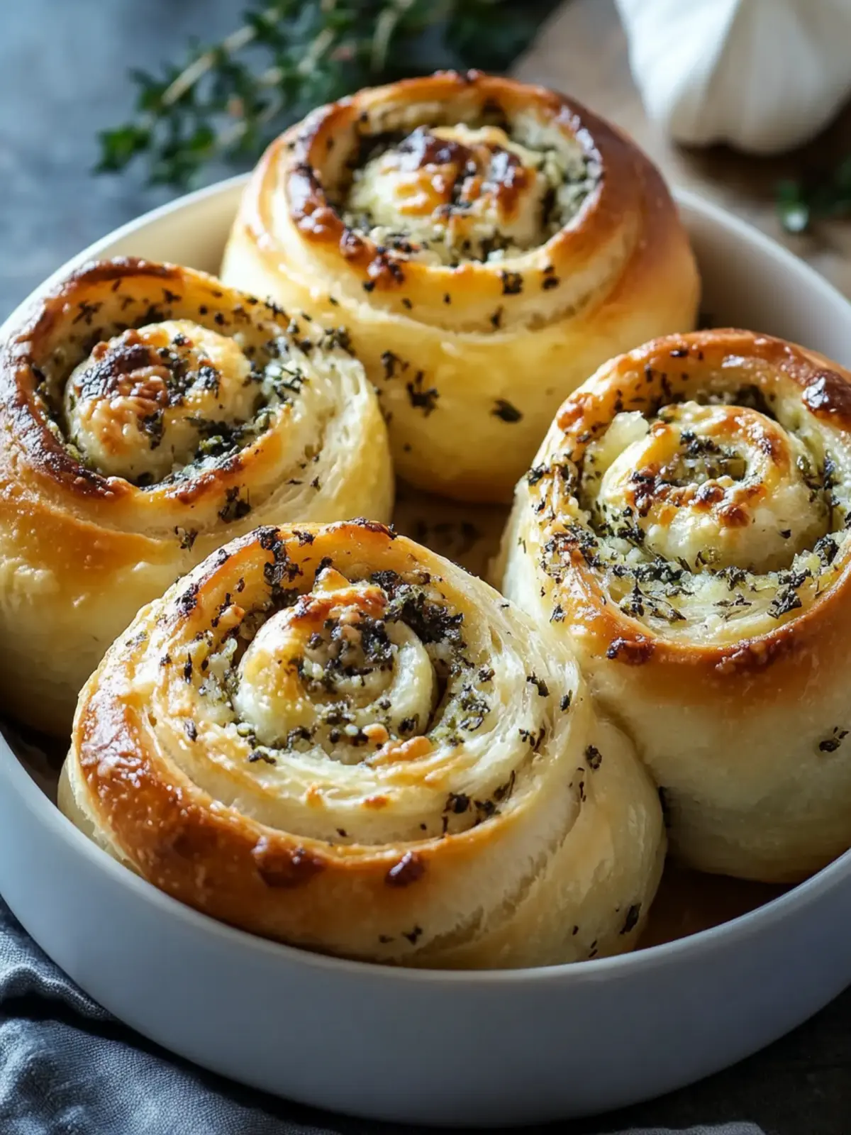 Sourdough Herb & Cheese Rolls Recipe