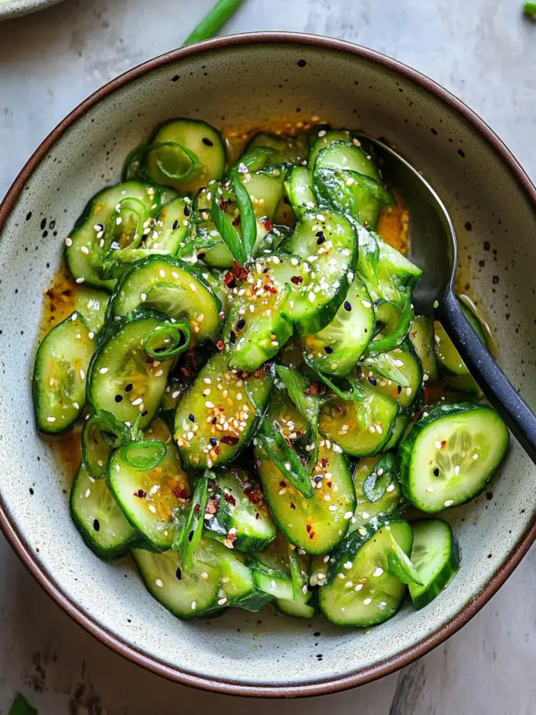 Smashed Cucumber Salad with Miso Dressing
