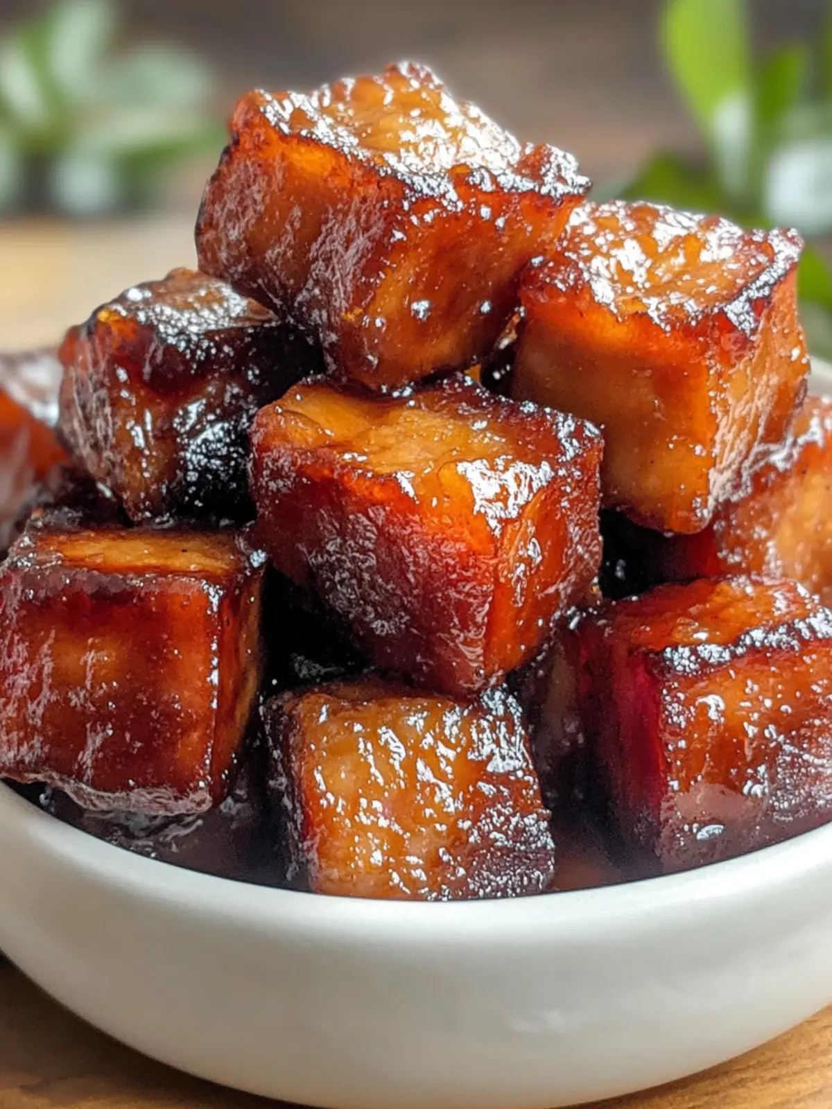 Sticky Brown Sugar Ham Cubes