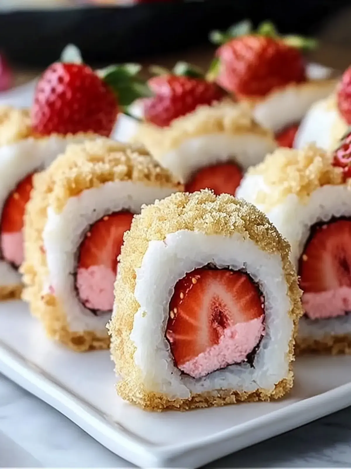 Strawberry Shortcake Cheesecake Sushi Rolls for Easy Summer Fun 5 Strawberry Shortcake Cheesecake Sushi Rolls