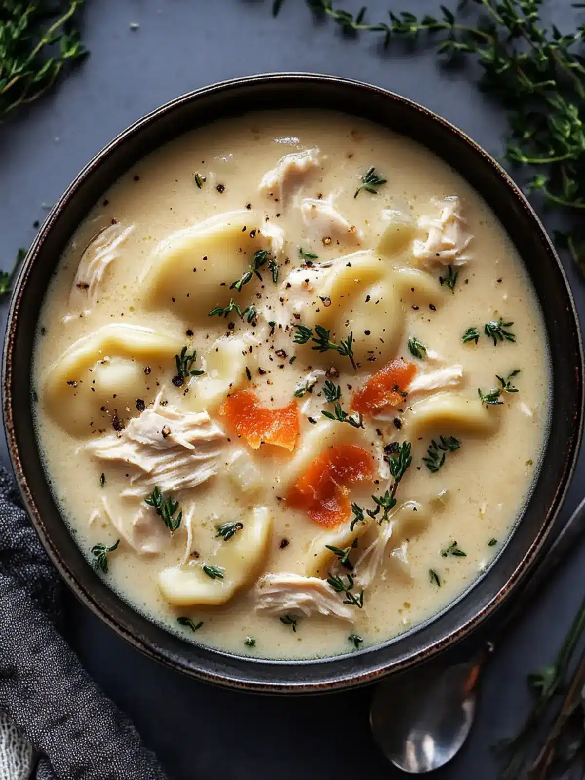 Creamy Pierogi Chicken Soup