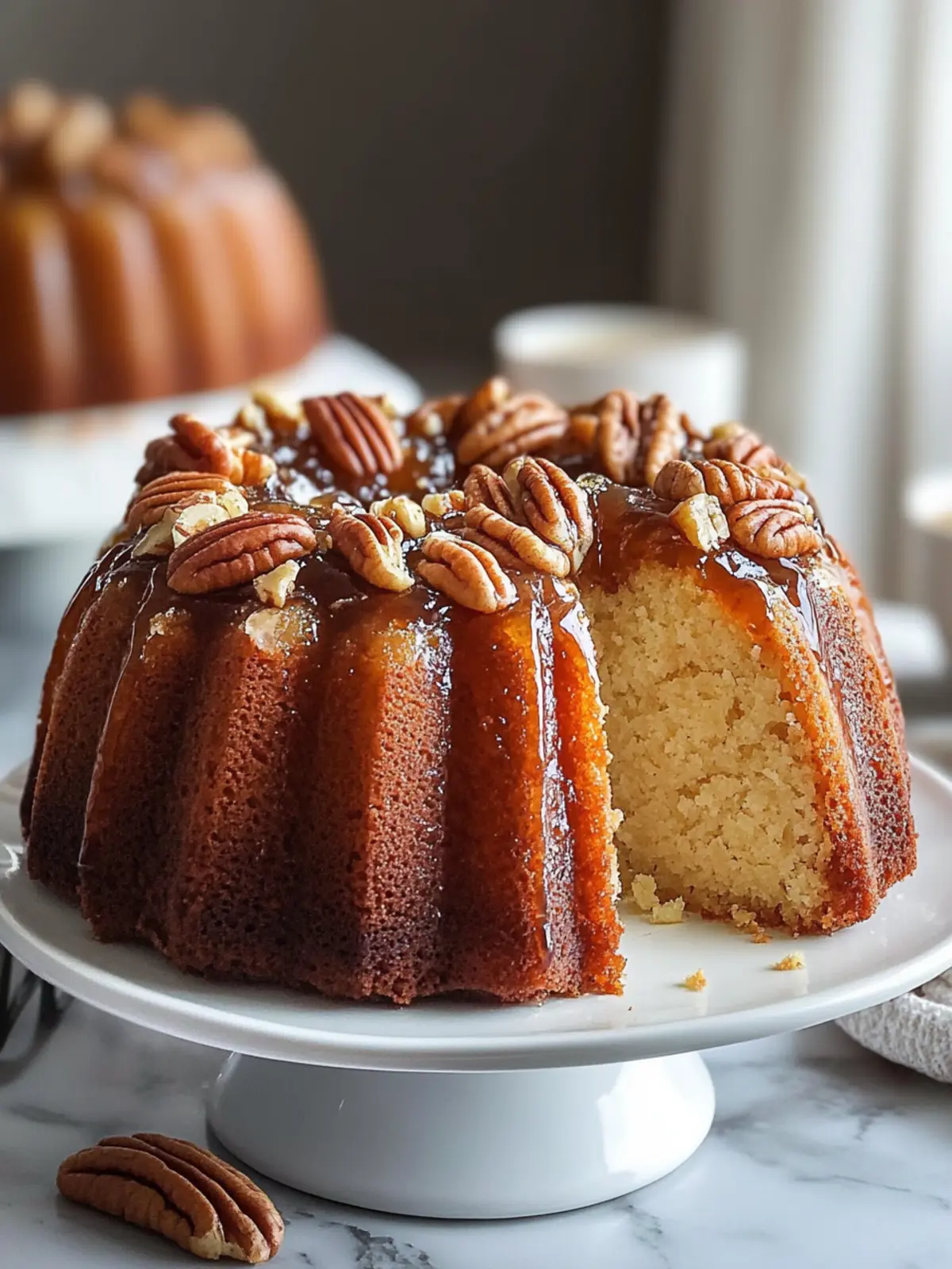 Pecan Upside Down Bundt Cake