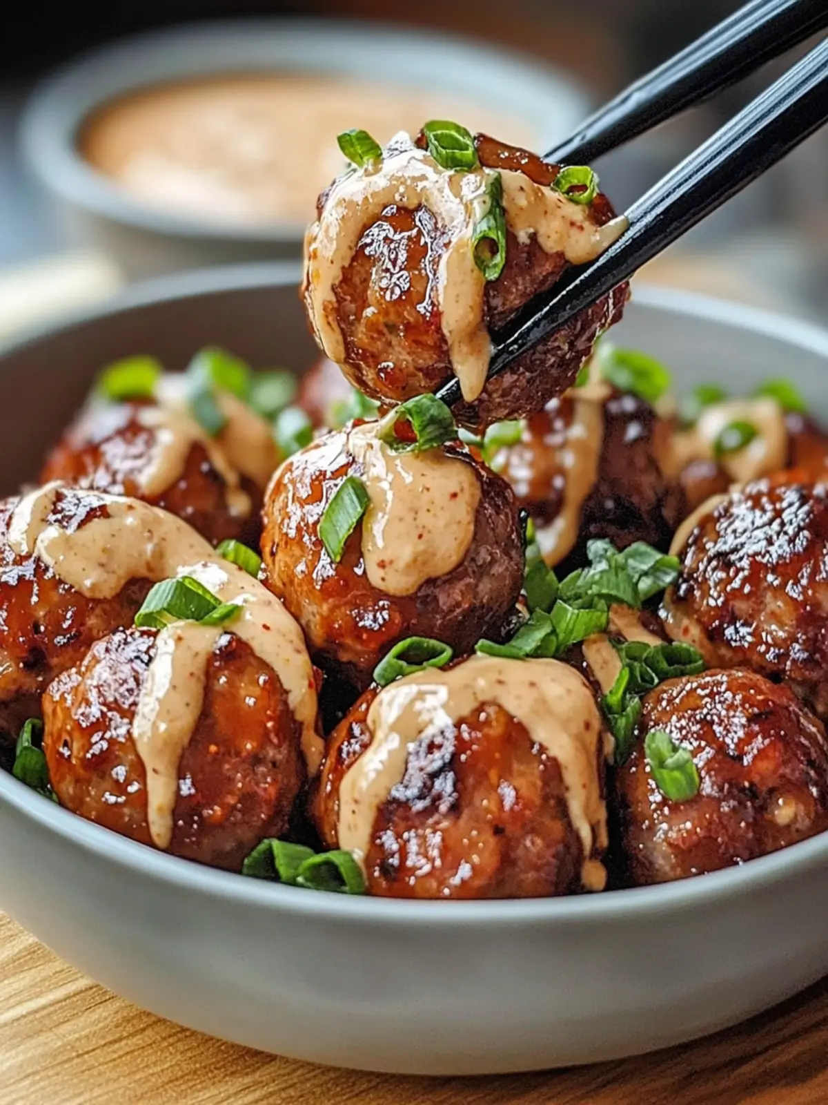 Savor Korean BBQ Meatballs with Spicy Mayo Dip Tonight 4 Korean BBQ Meatballs with Spicy Mayo Dip