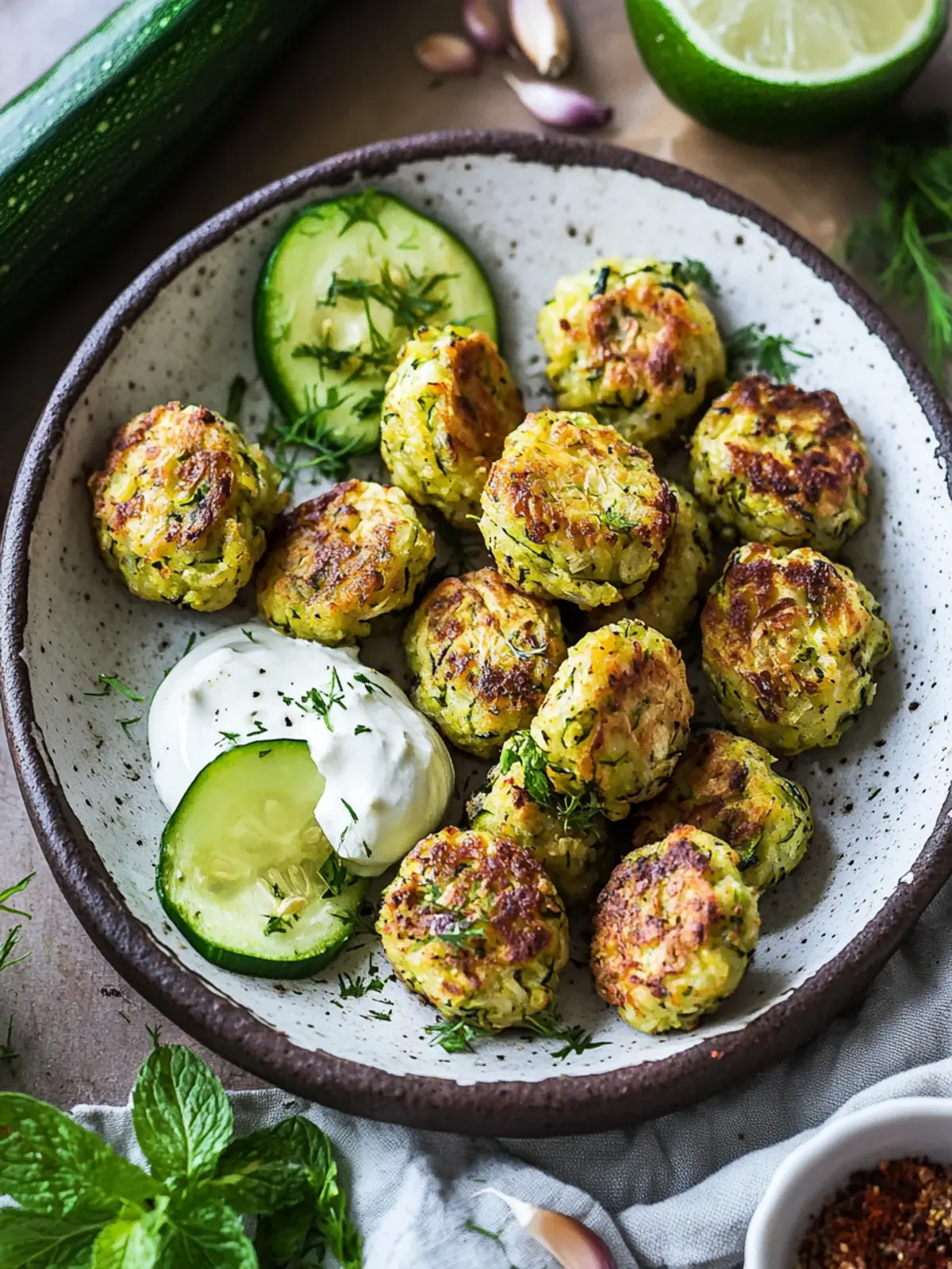 Zucchini Garlic Bites