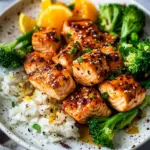 Delicious Pan Fried Orange Salmon with Rice and Broccoli 7 Pan Fried Orange Salmon