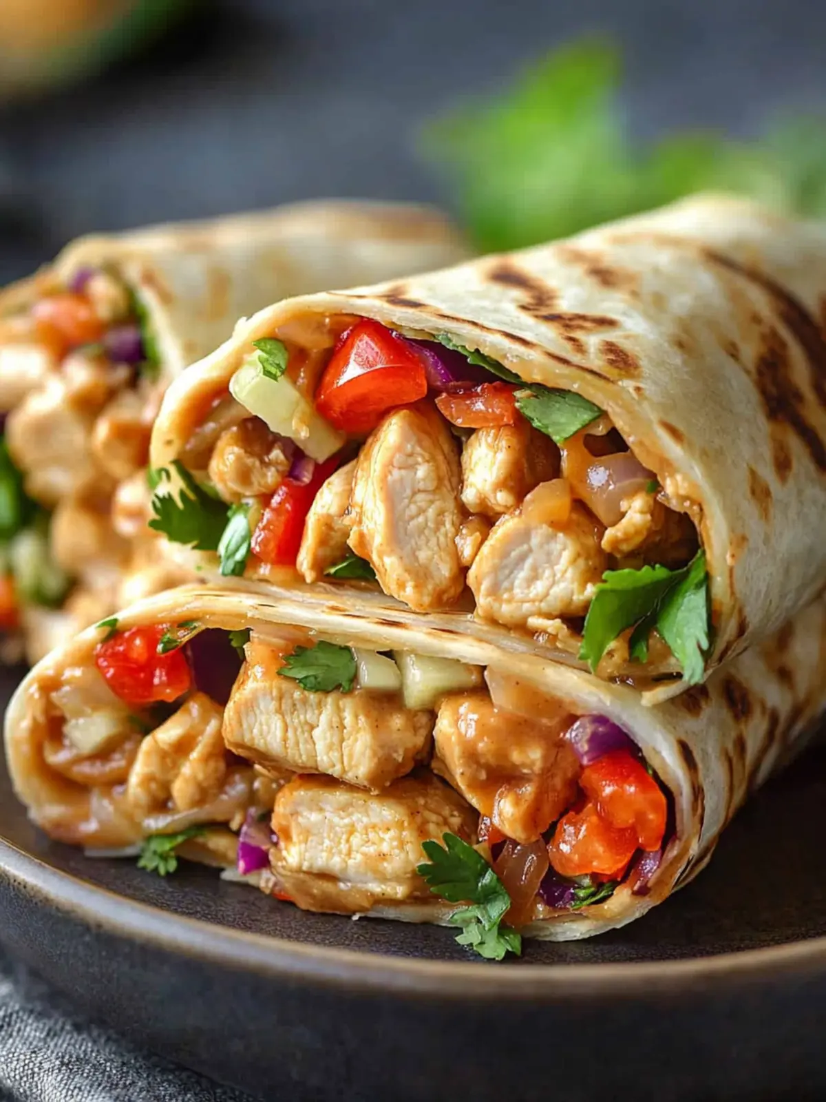 Thai Peanut Chicken Wrap