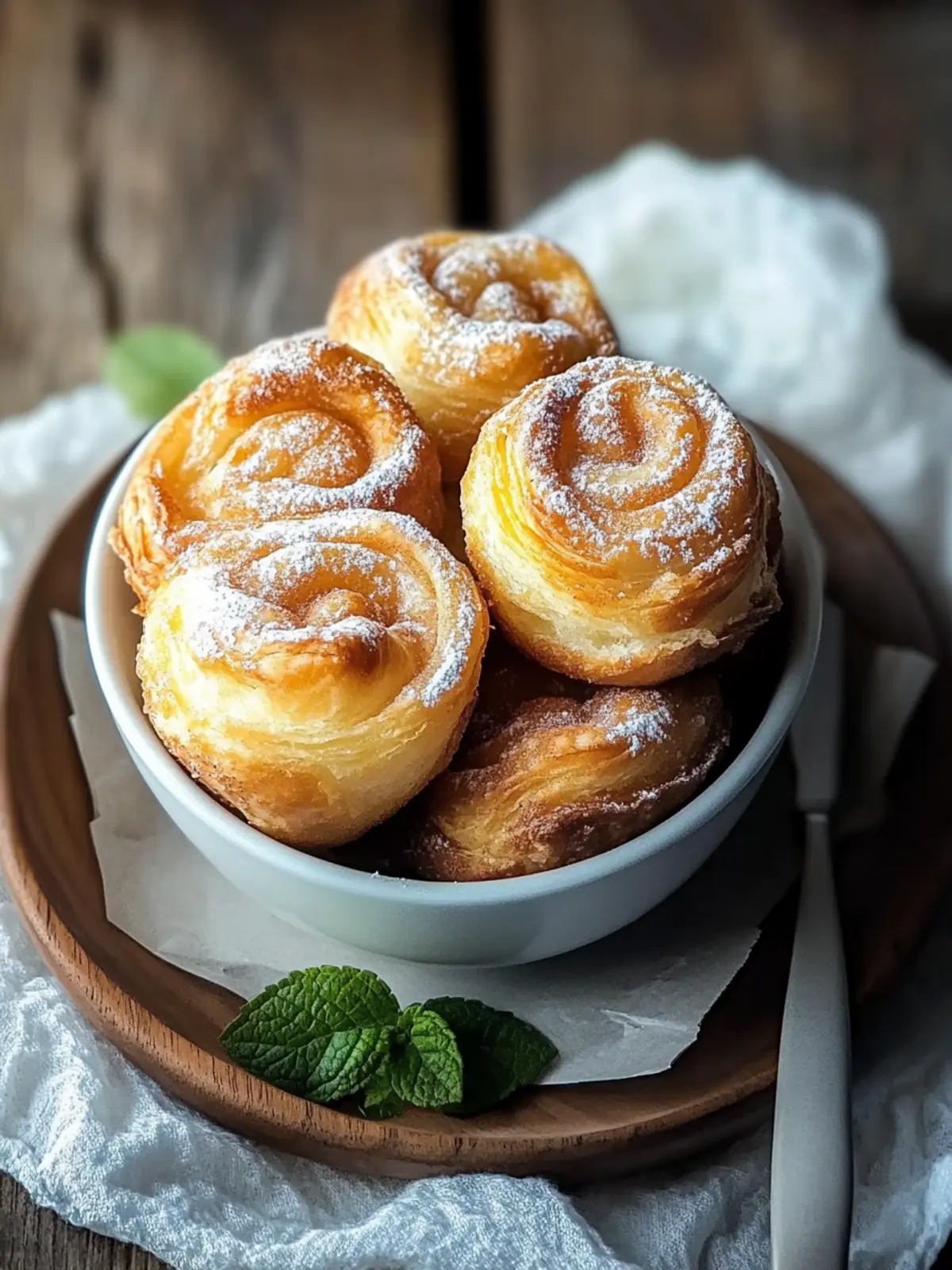 Flaky Cruffins with Sweet Cinnamon Sugar Filling