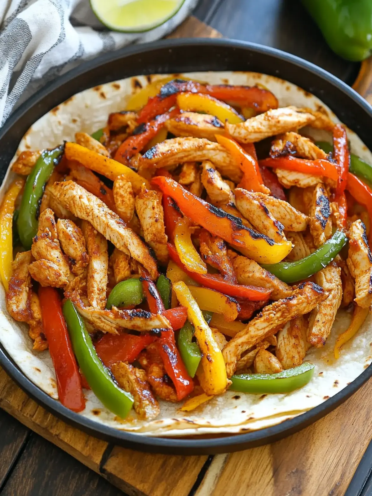 Easy Chicken Fajitas: Five Ingredients for Flavorful Fun 4 Easy Chicken Fajitas
