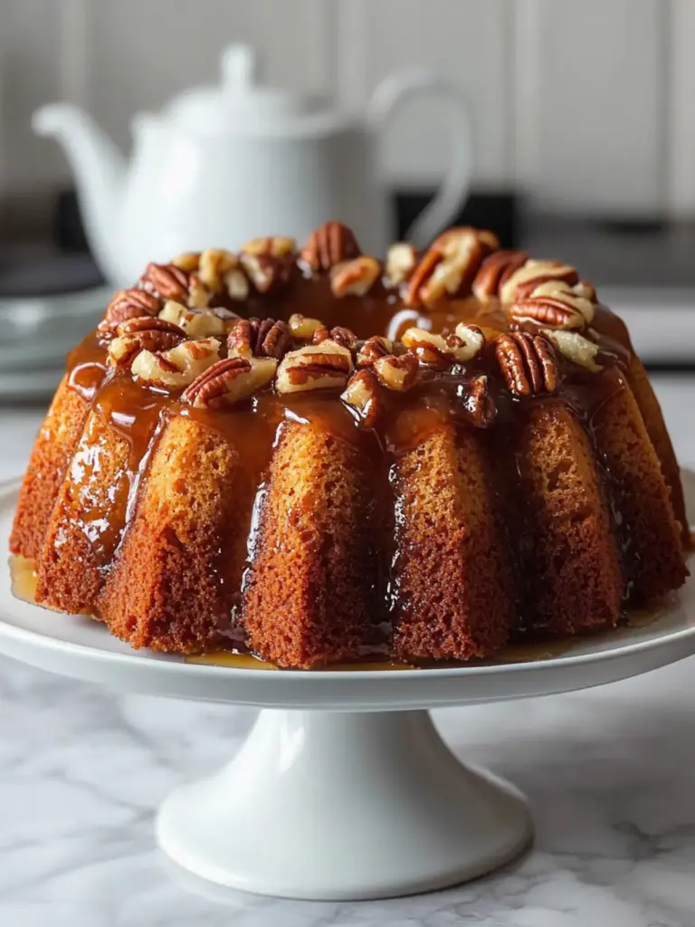 Pecan Upside Down Bundt Cake