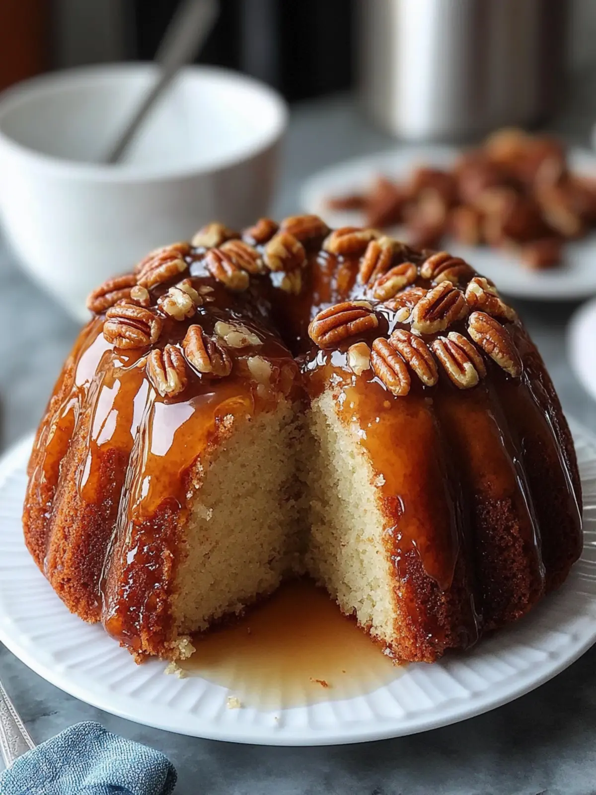 Pecan Upside Down Bundt Cake