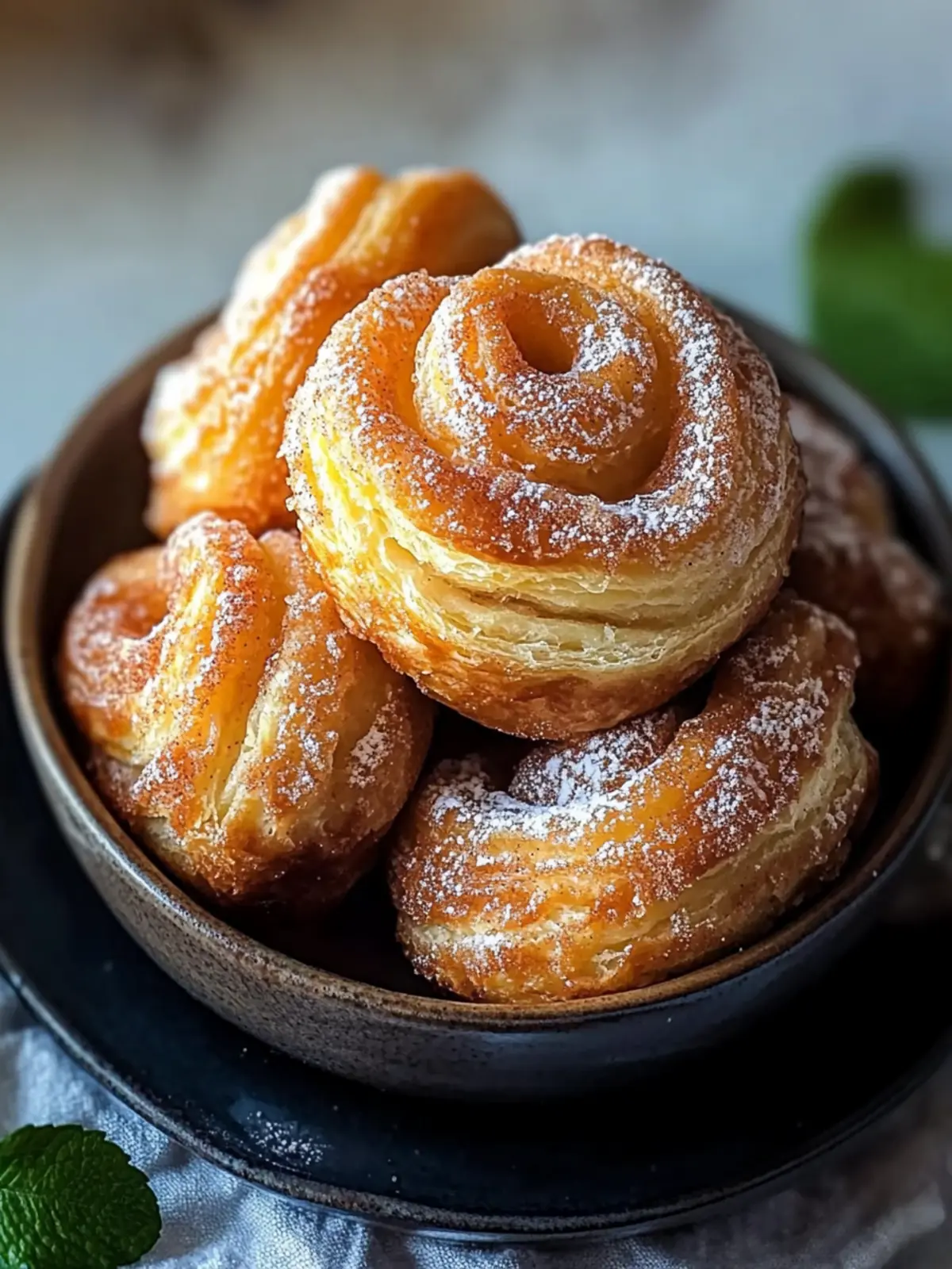 Flaky Cruffins with Sweet Cinnamon Sugar Filling