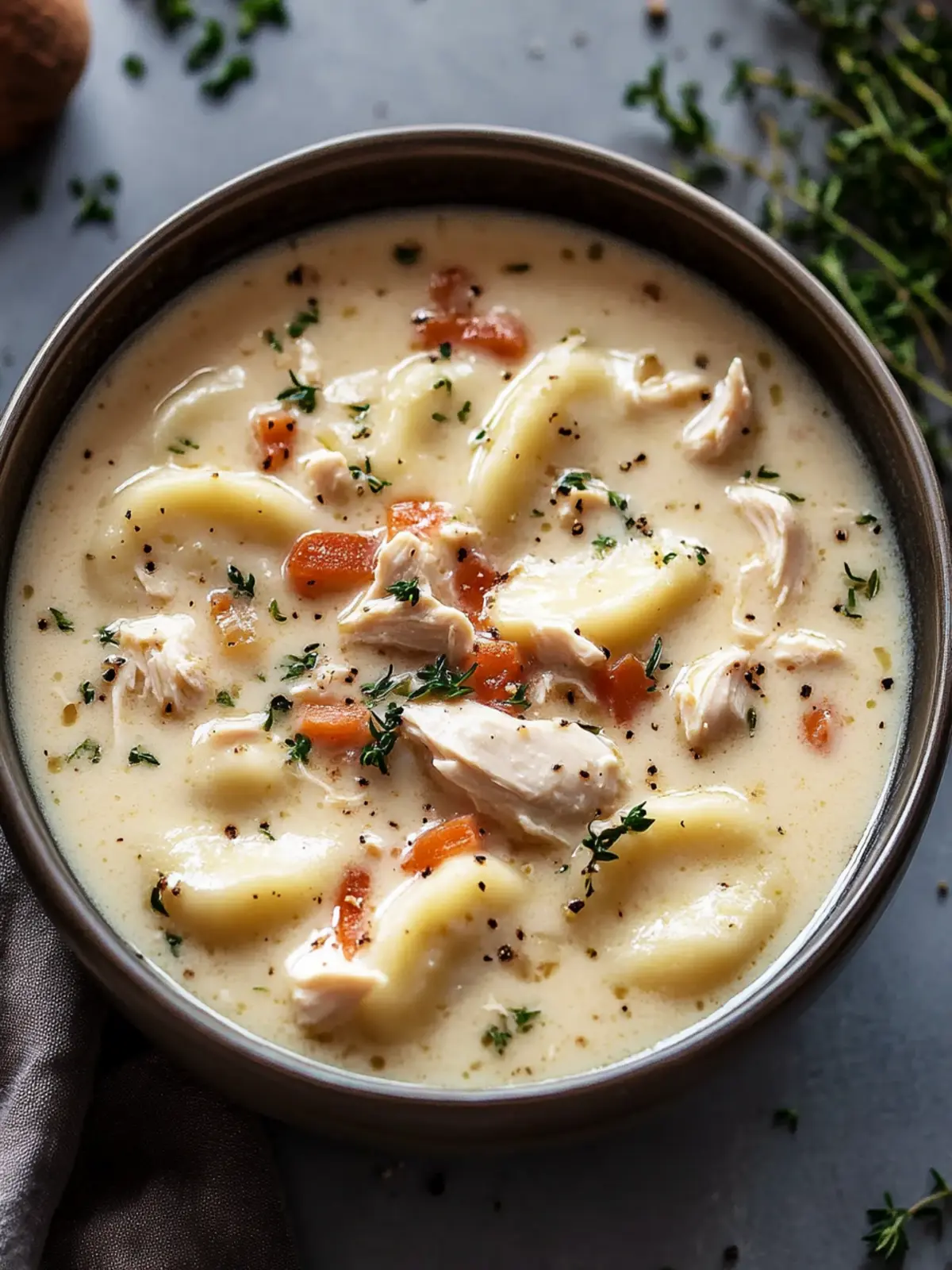 Creamy Pierogi Chicken Soup