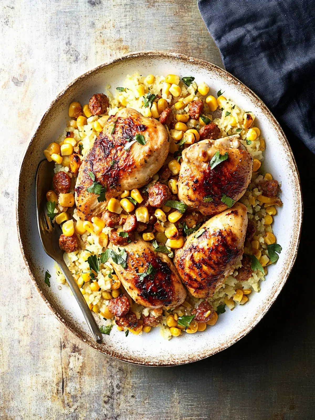Creamy Chicken with Corn and Chorizo in 30 Minutes Flat 4 Creamy Chicken with Corn and Chorizo