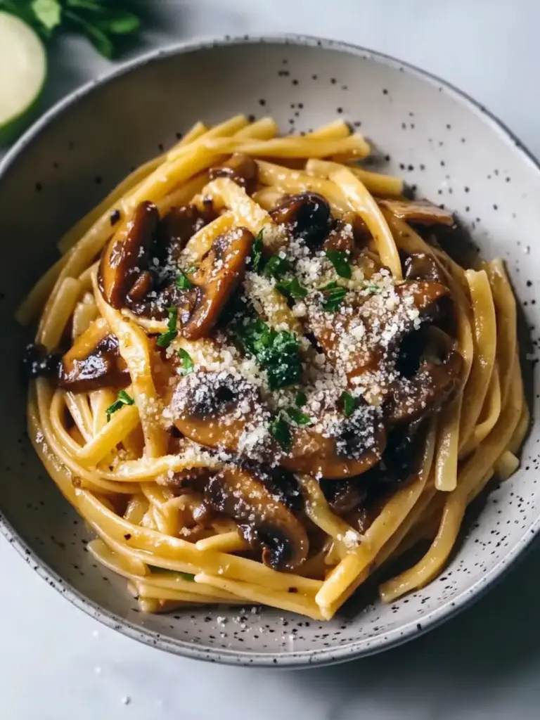 Creamy Balsamic Mushroom Pasta
