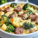 Keto Broccoli & Cauliflower Au Gratin with Sausage Bliss 8 Keto Broccoli & Cauliflower Au Gratin with Sausage