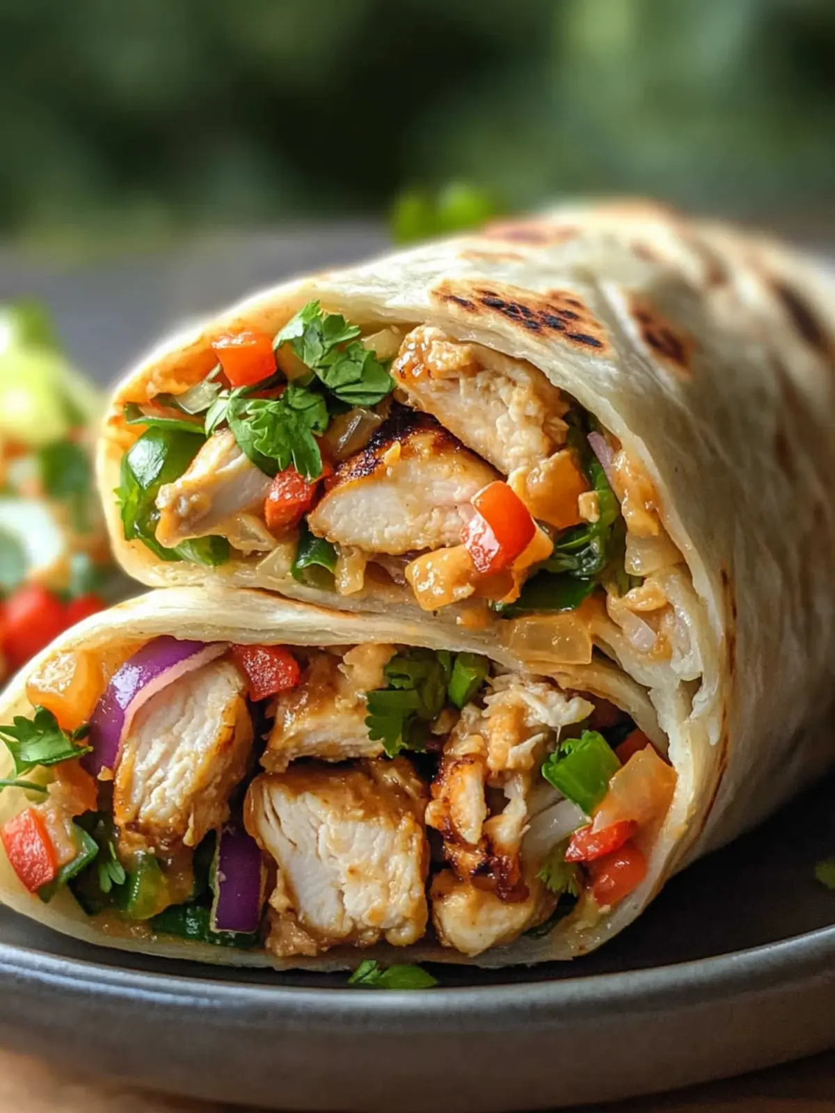 Thai Peanut Chicken Wrap