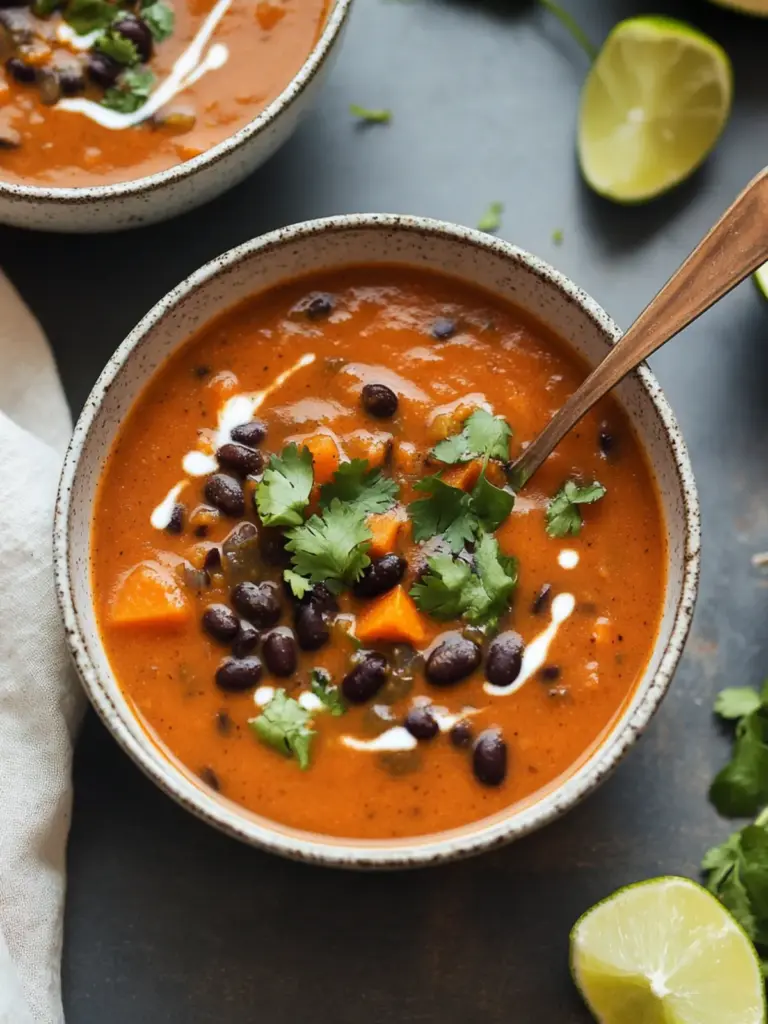 Chipotle Black Bean & Sweet Potato Soup
