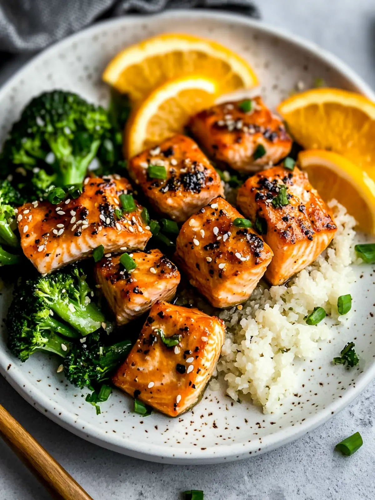 Delicious Pan Fried Orange Salmon with Rice and Broccoli 4 Pan Fried Orange Salmon