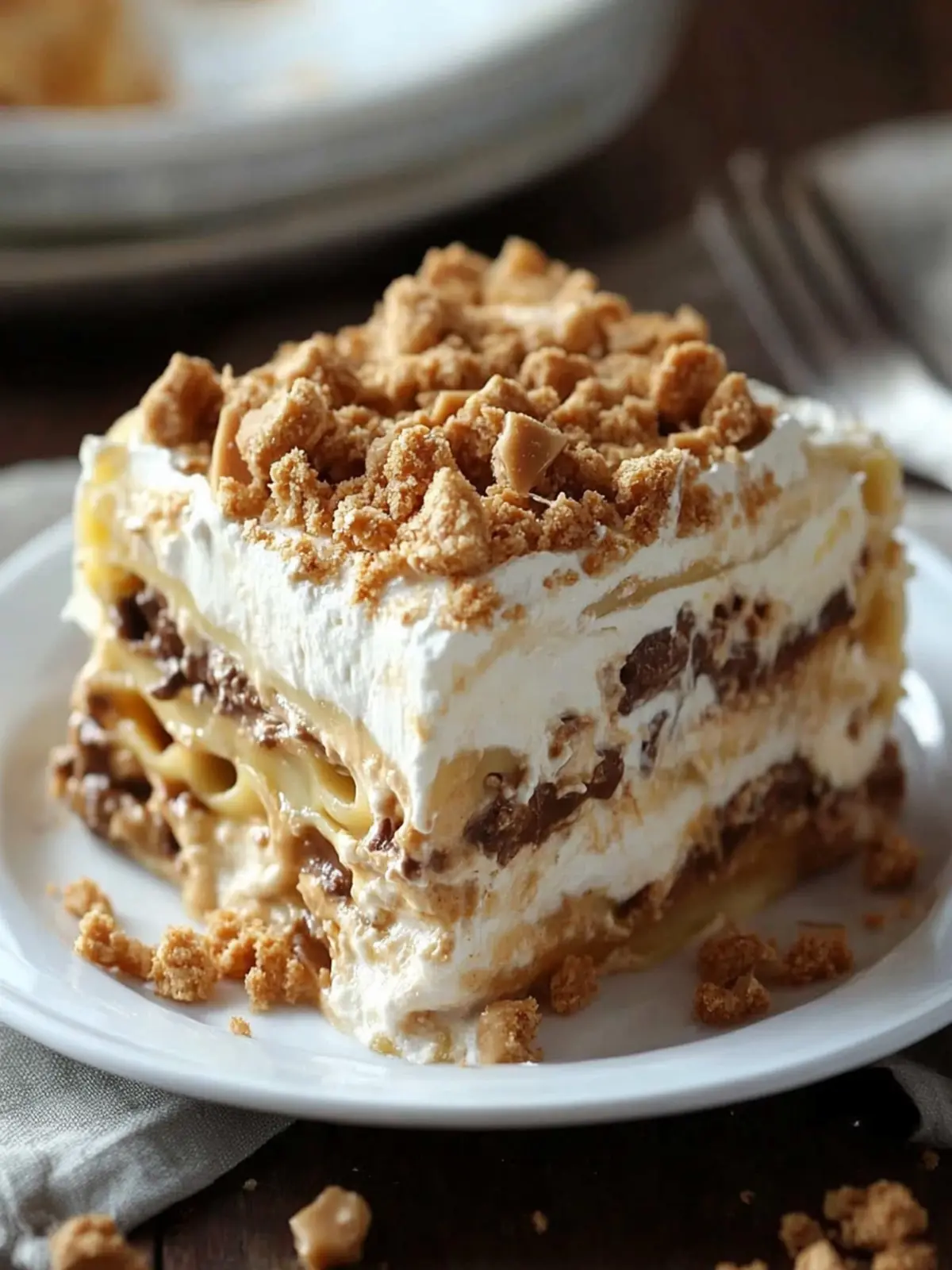 Magnificent Peanut Butter Crunch Lasagna Flavor Explosion
