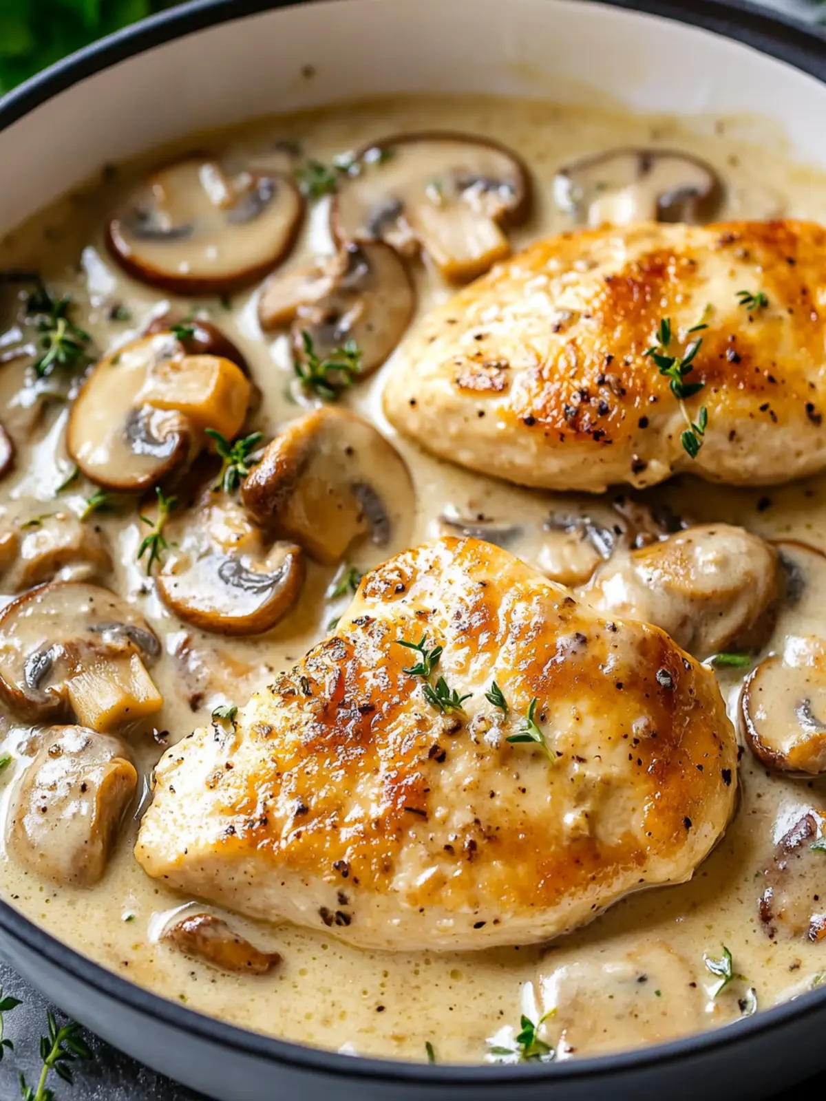 Savory Chicken with Garlic Mushroom Sauce in Just 30 Minutes 2 hicken with Garlic Mushroom Sauce