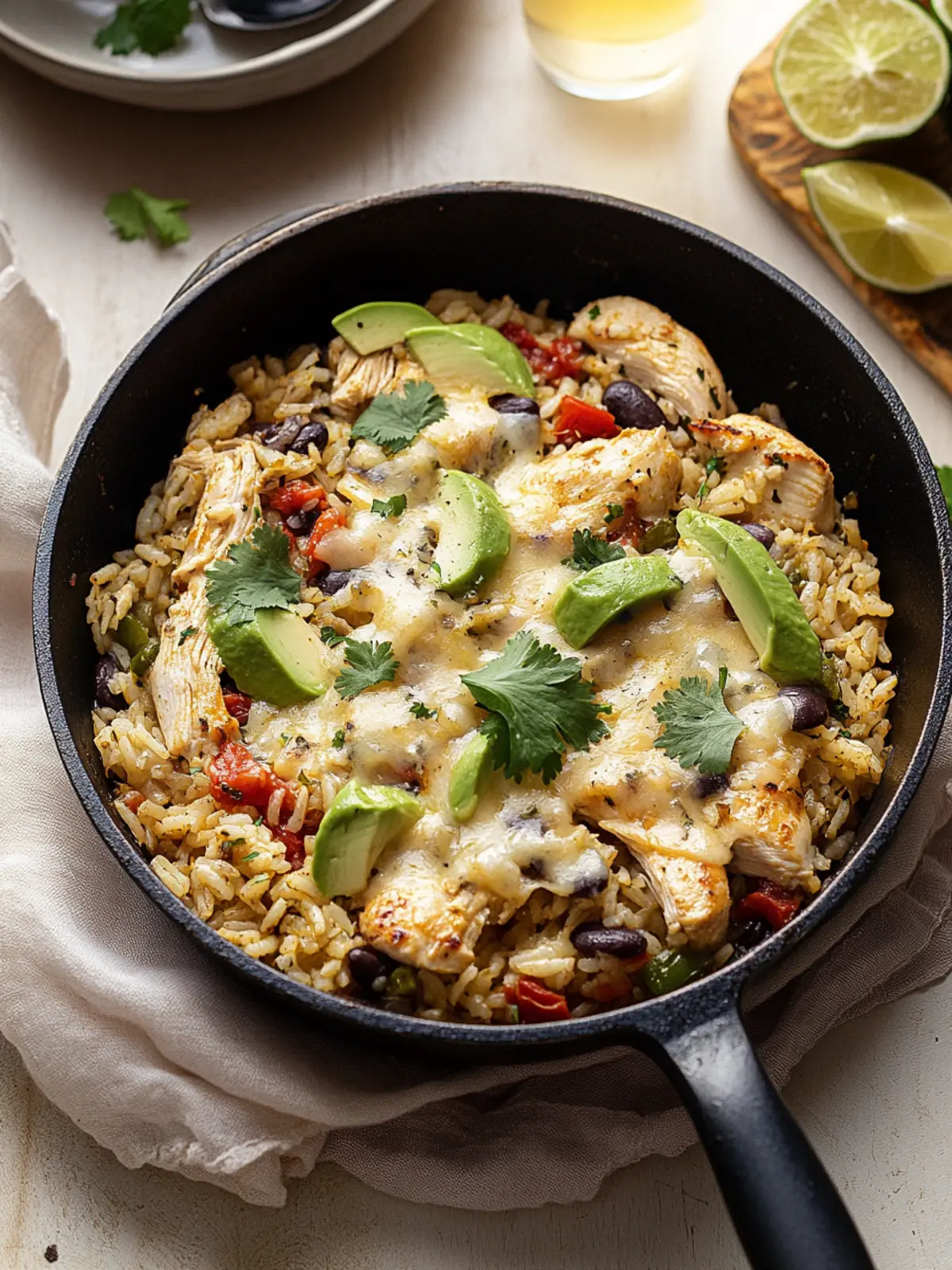 Salsa Verde Chicken & Rice Skillet