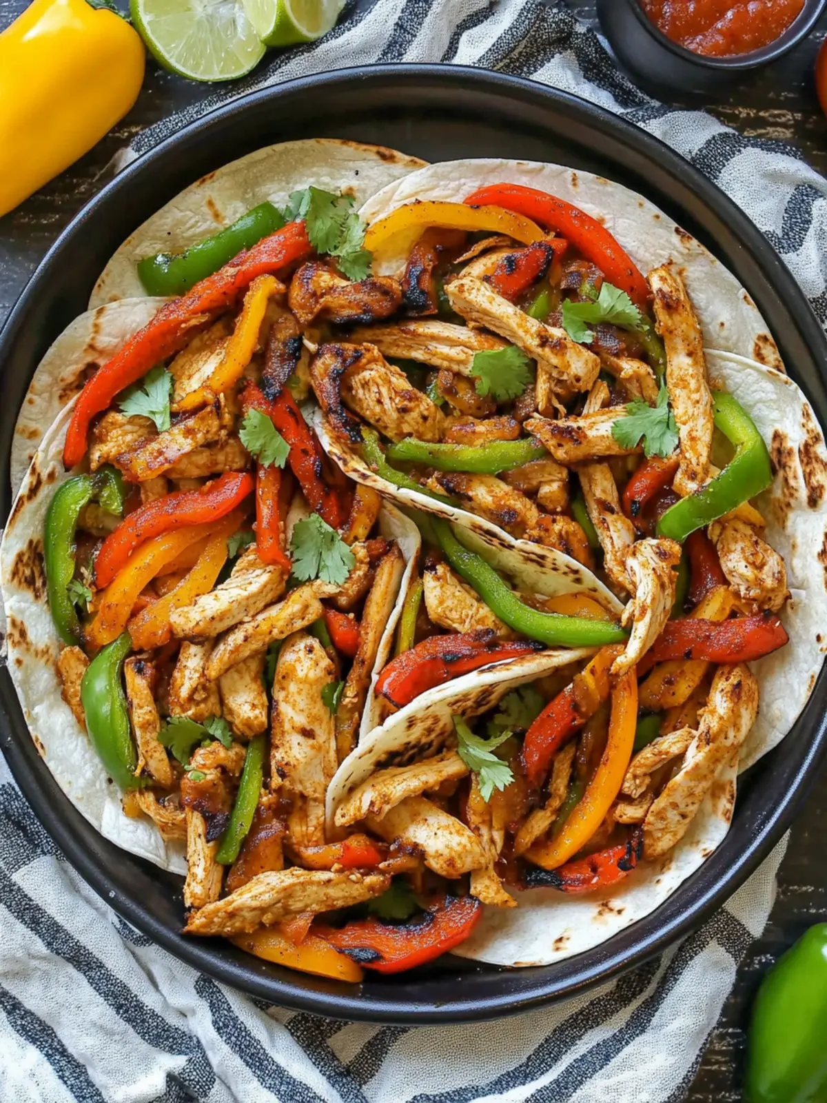 Easy Chicken Fajitas: Five Ingredients for Flavorful Fun 2 Easy Chicken Fajitas
