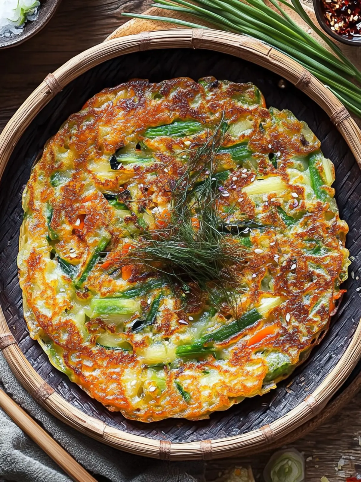 Korean Vegetable Pancakes (Yachaejeon)
