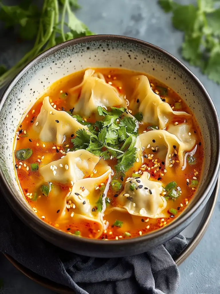 Wonton Soup with Spicy Broth