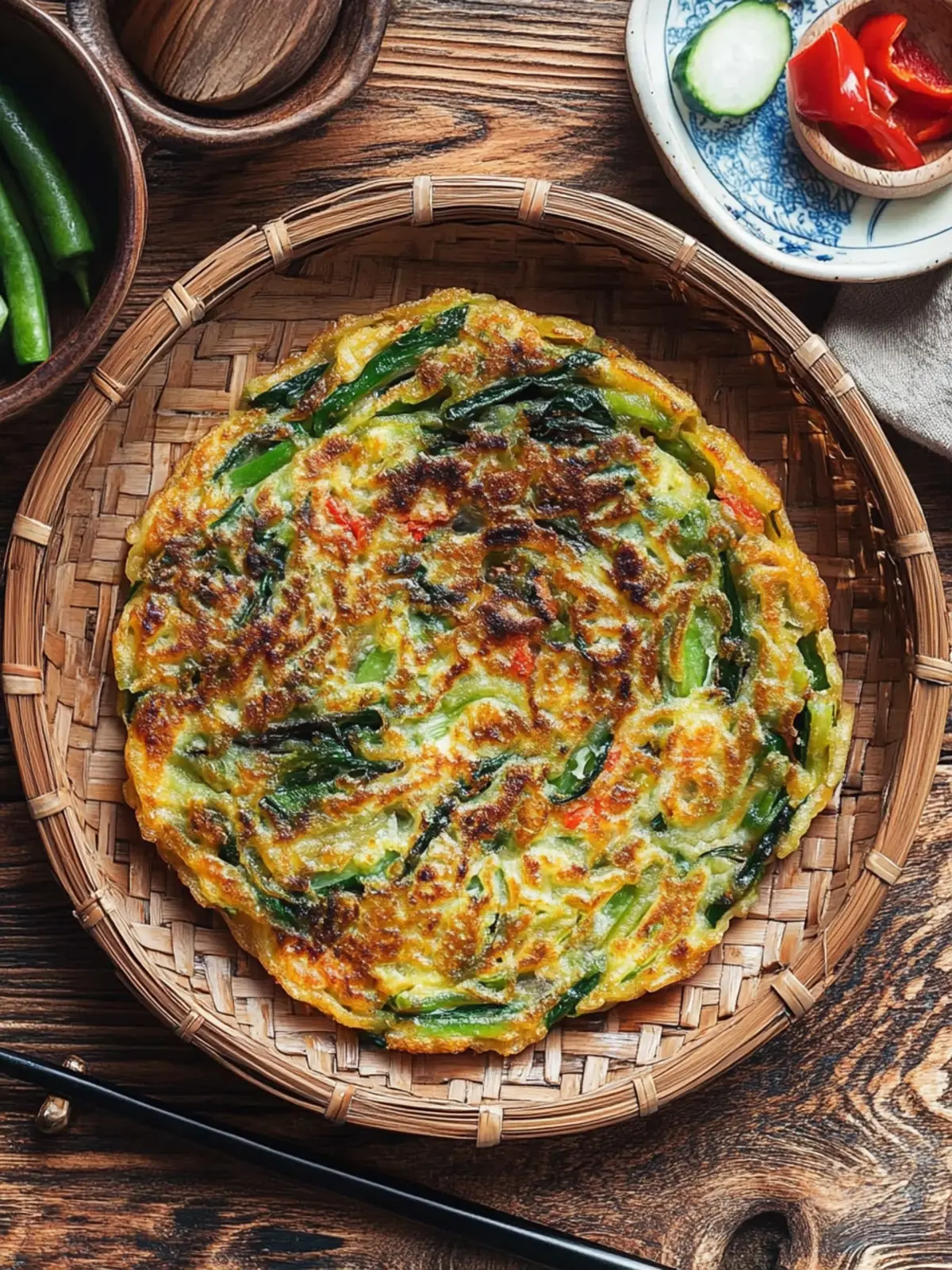 Korean Vegetable Pancakes (Yachaejeon)