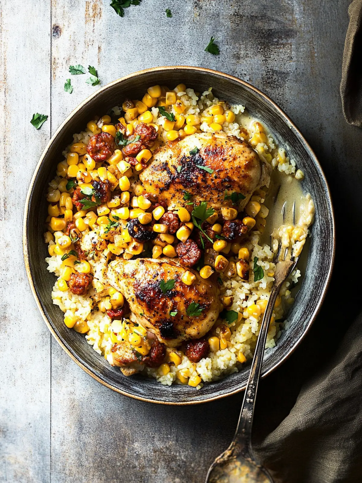Creamy Chicken with Corn and Chorizo in 30 Minutes Flat 3 Creamy Chicken with Corn and Chorizo