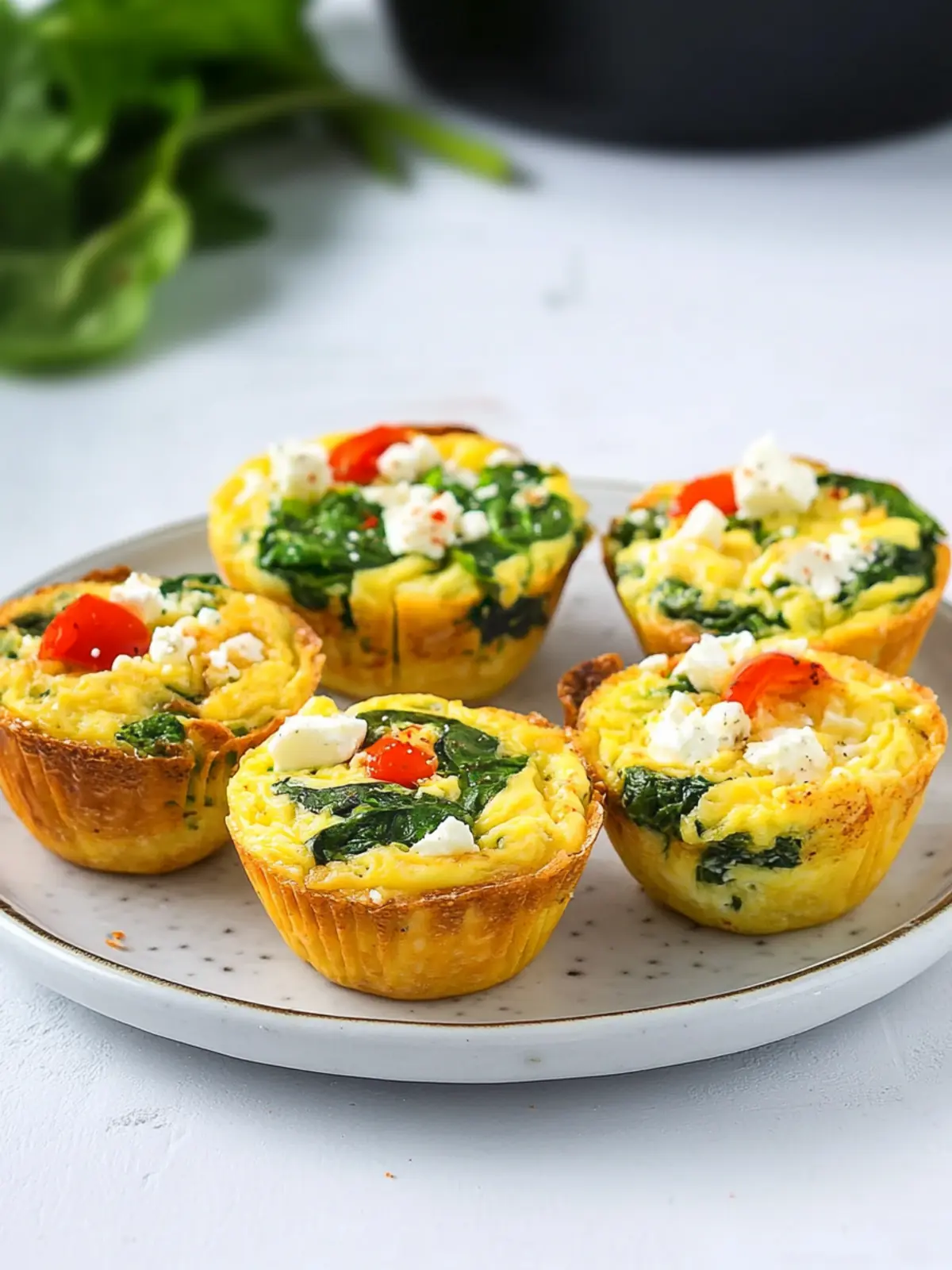 Delicious Quick & Healthy Egg Muffins with Spinach and Feta 3 Quick & Healthy Egg Muffins with Spinach and Feta