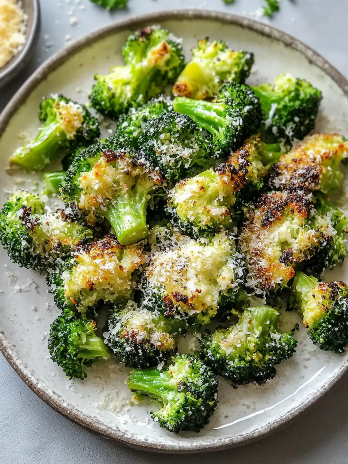 Crispy Smashed Broccoli with Parmesan