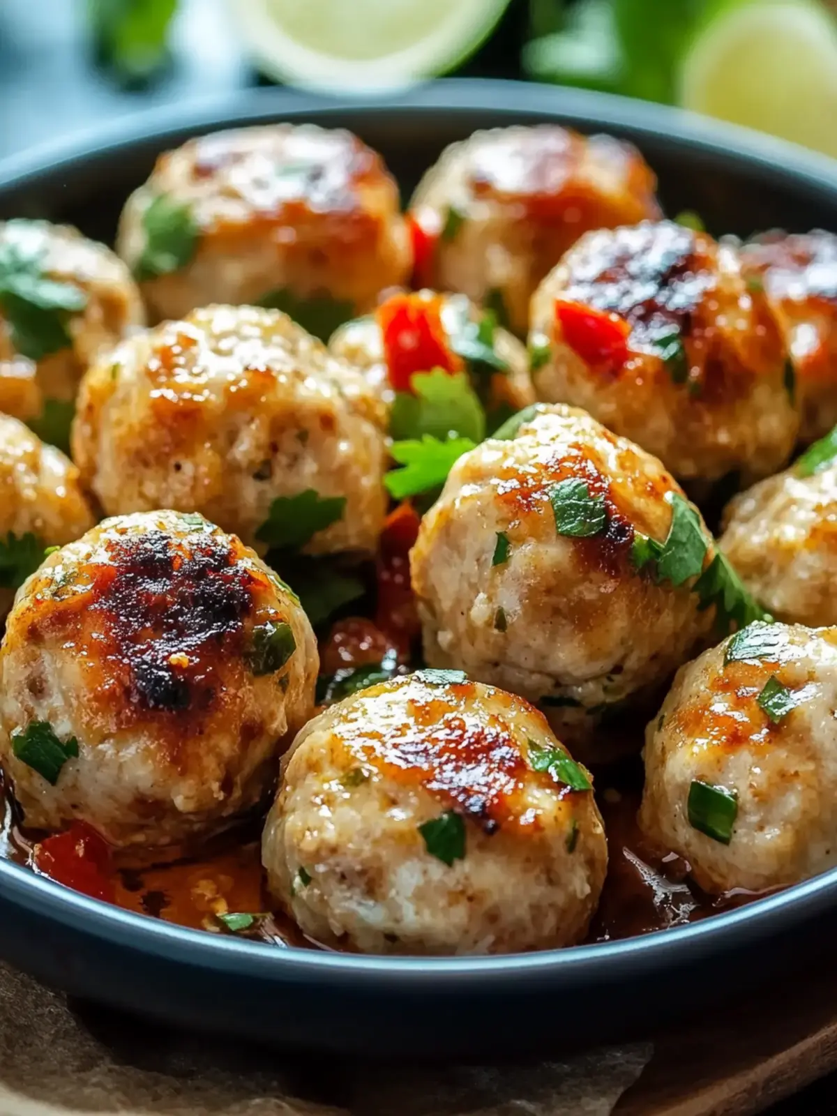 Savory Thai Baked Chicken Meatballs for Easy Weeknight Dinners 3 Thai Baked Chicken Meatballs