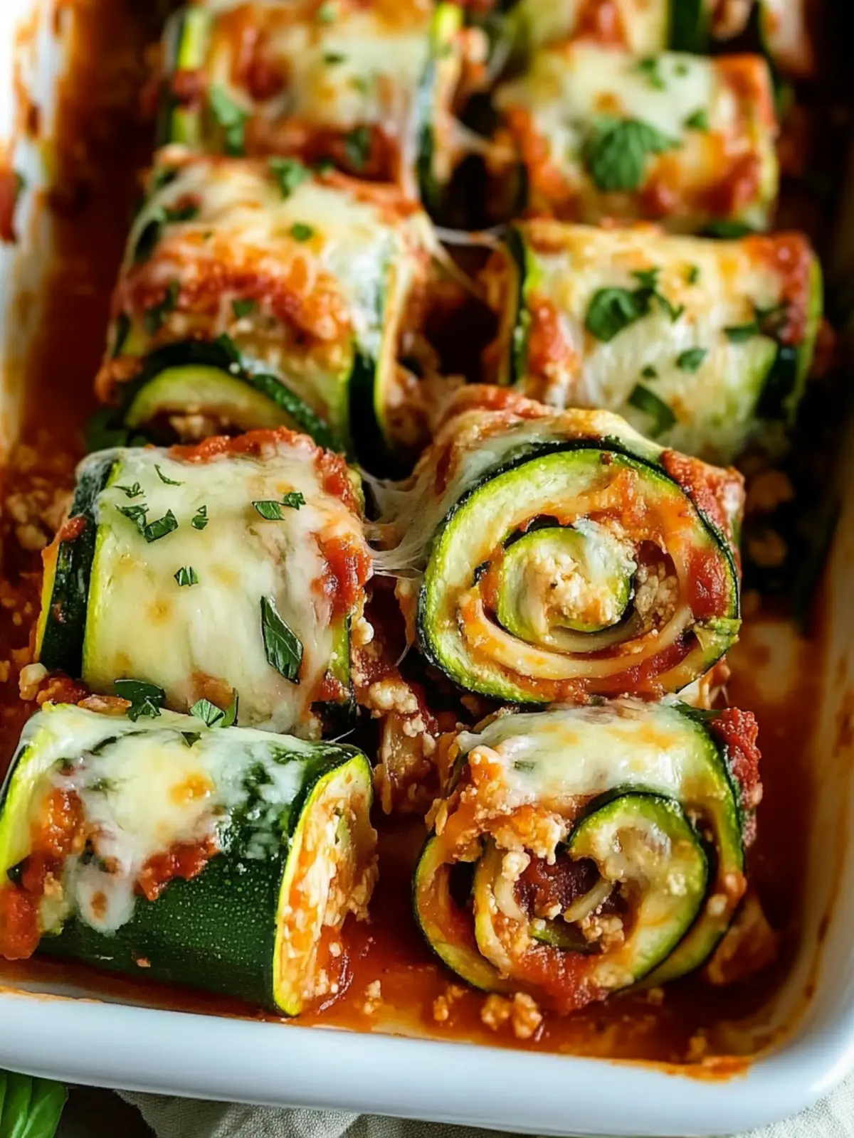 Zucchini Lasagna Roll Ups