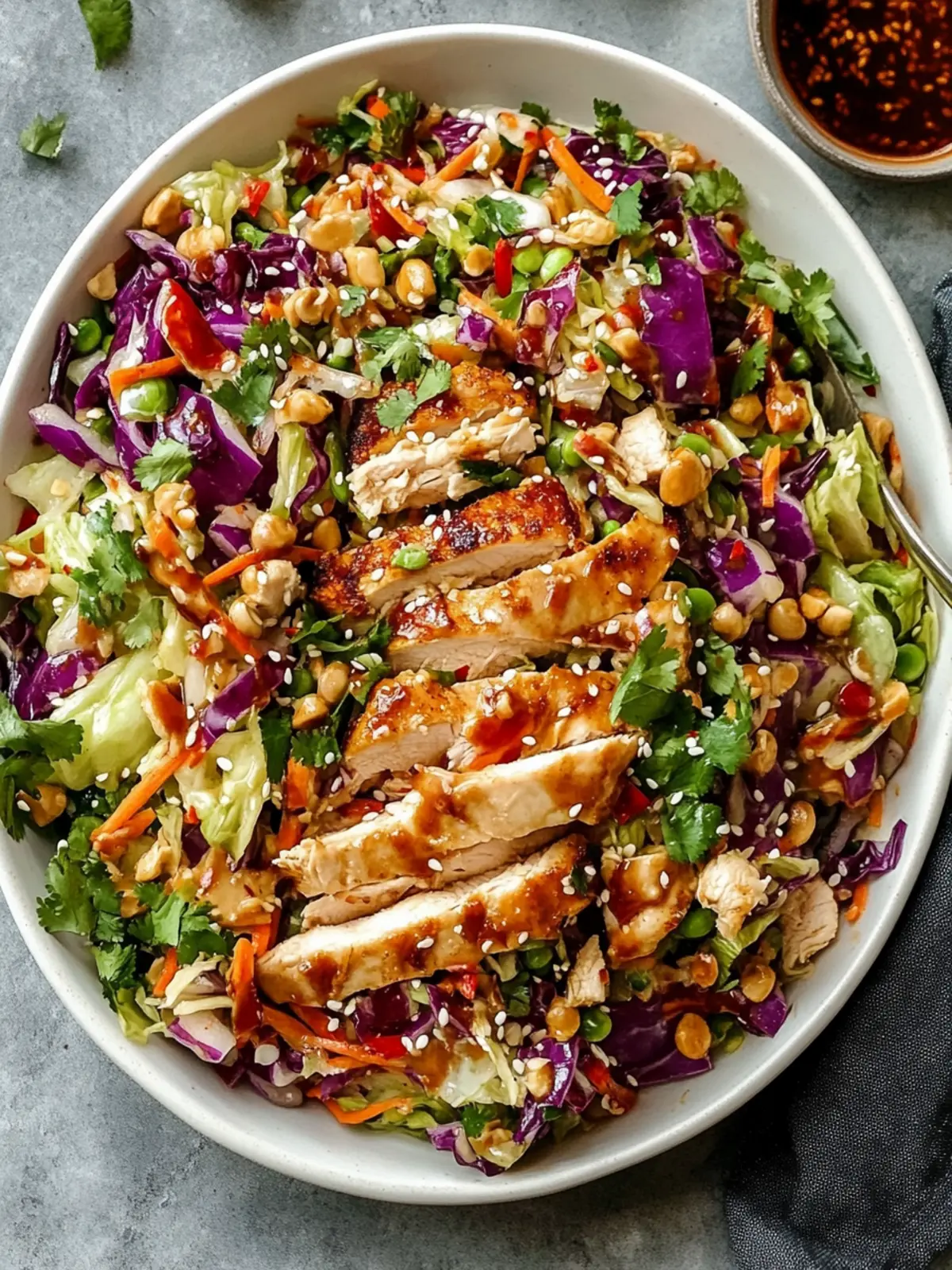 Sesame Chicken Cabbage Crunch Salad: Quick & Delicious Delight 2 Sesame Chicken Cabbage Crunch Salad