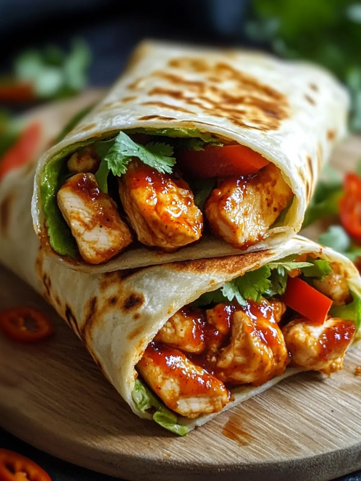 Sweet Chili Chicken Wraps