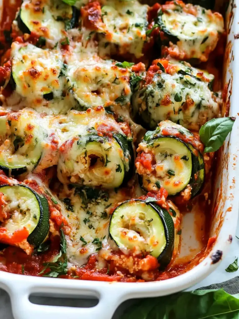 Zucchini Lasagna Roll Ups
