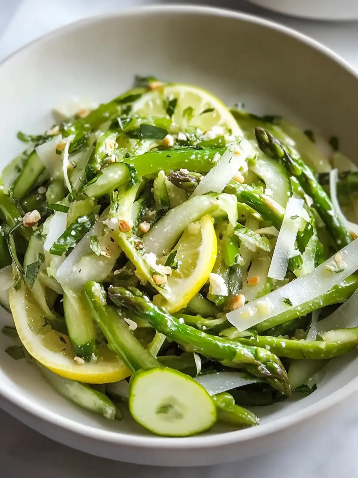 Shaved Asparagus Salad with Lemon Dressing