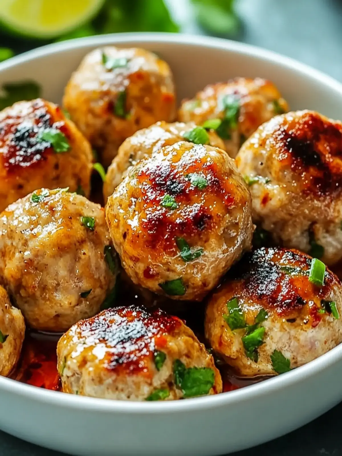 Savory Thai Baked Chicken Meatballs for Easy Weeknight Dinners 4 Thai Baked Chicken Meatballs