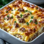 Sausage, Egg, and Cream Cheese Hashbrown Casserole