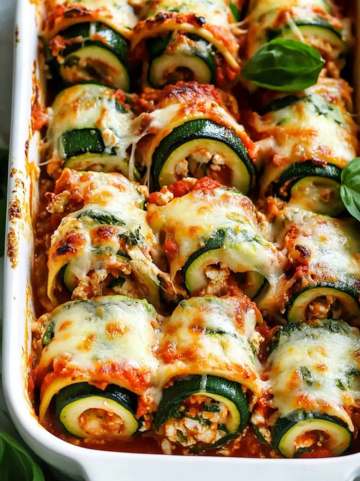 Zucchini Lasagna Roll Ups
