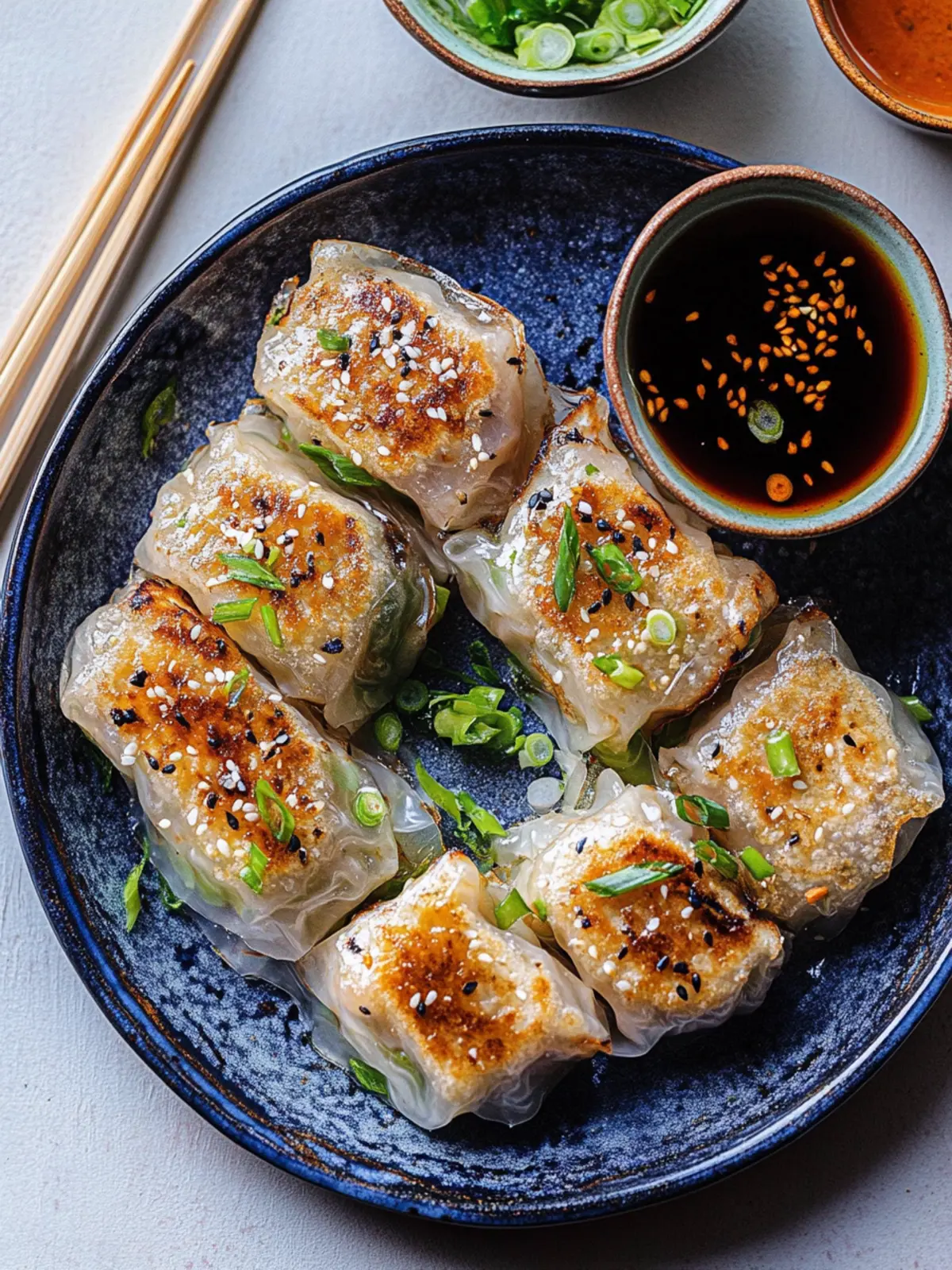 Crispy Rice Paper Dumplings Recipe You Can Pan Sear or Air Fry 2 Rice Paper Dumplings Recipe (pan sear or air fry)