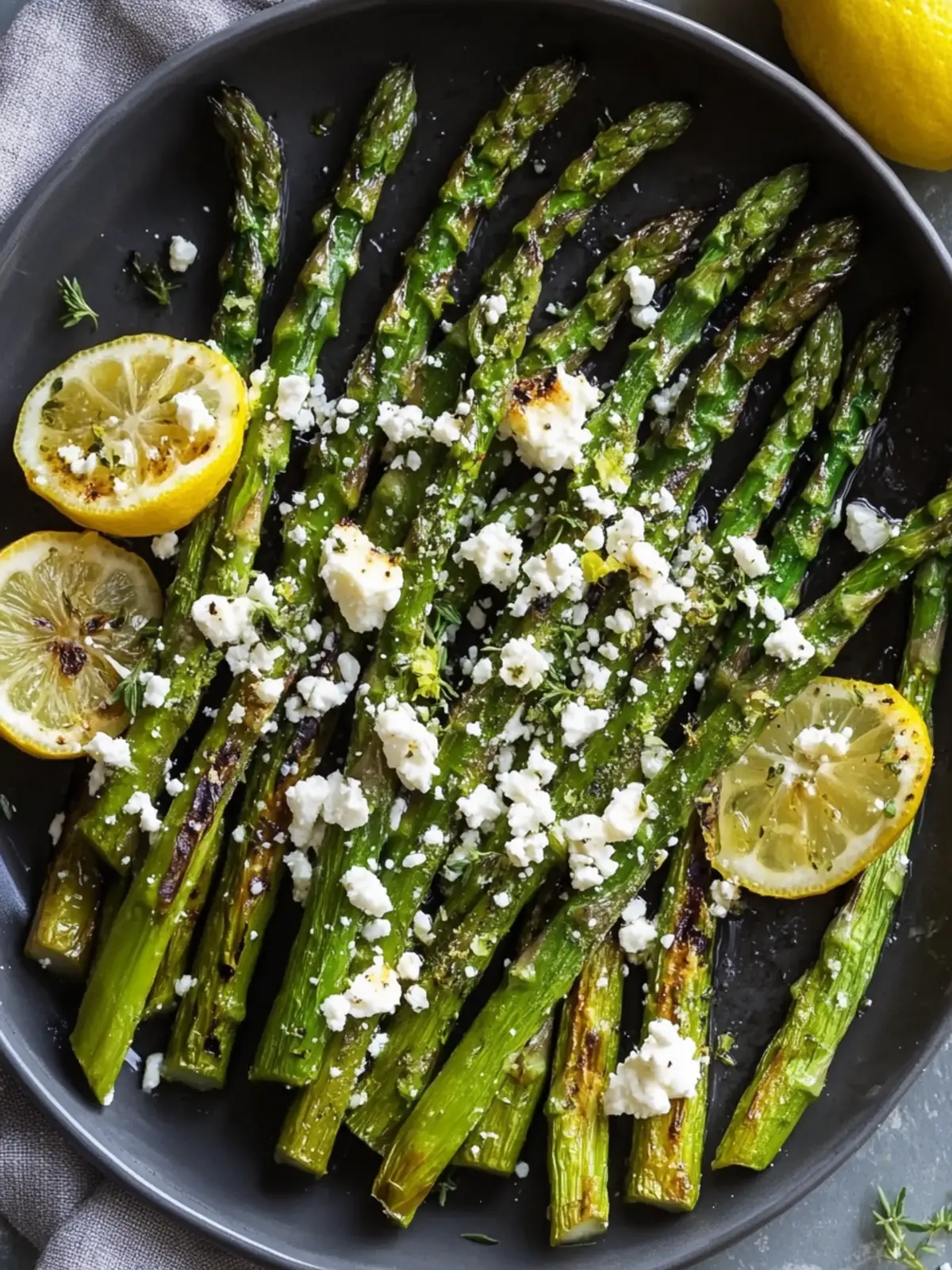 Grilled Asparagus with Lemon and Feta for a Zesty Side Delight 2 Grilled Asparagus with Lemon and Feta
