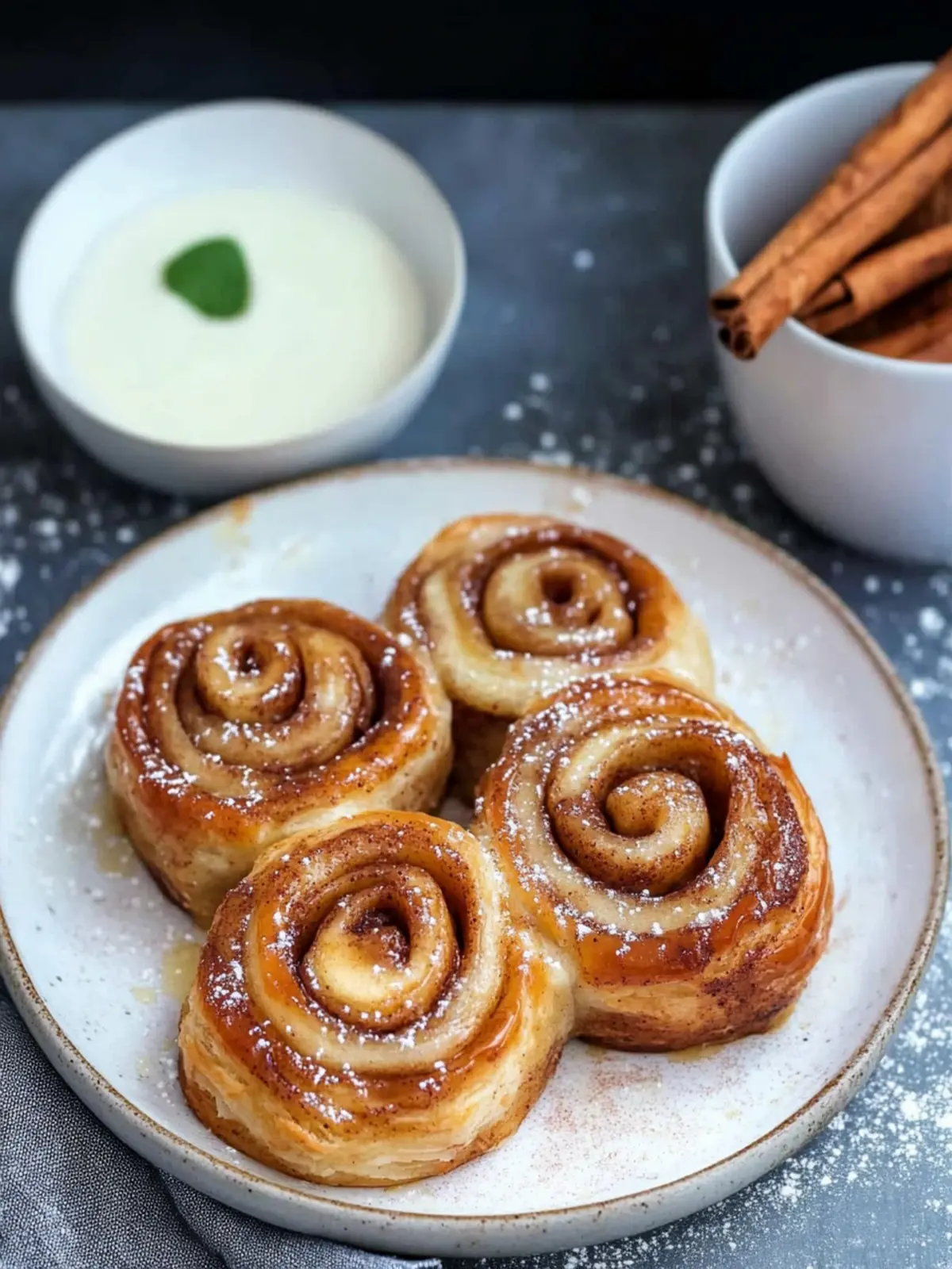 Puff Pastry Cinnamon Rolls with Apple: A Cozy Fall Delight 4 Puff Pastry Cinnamon Rolls with Apple