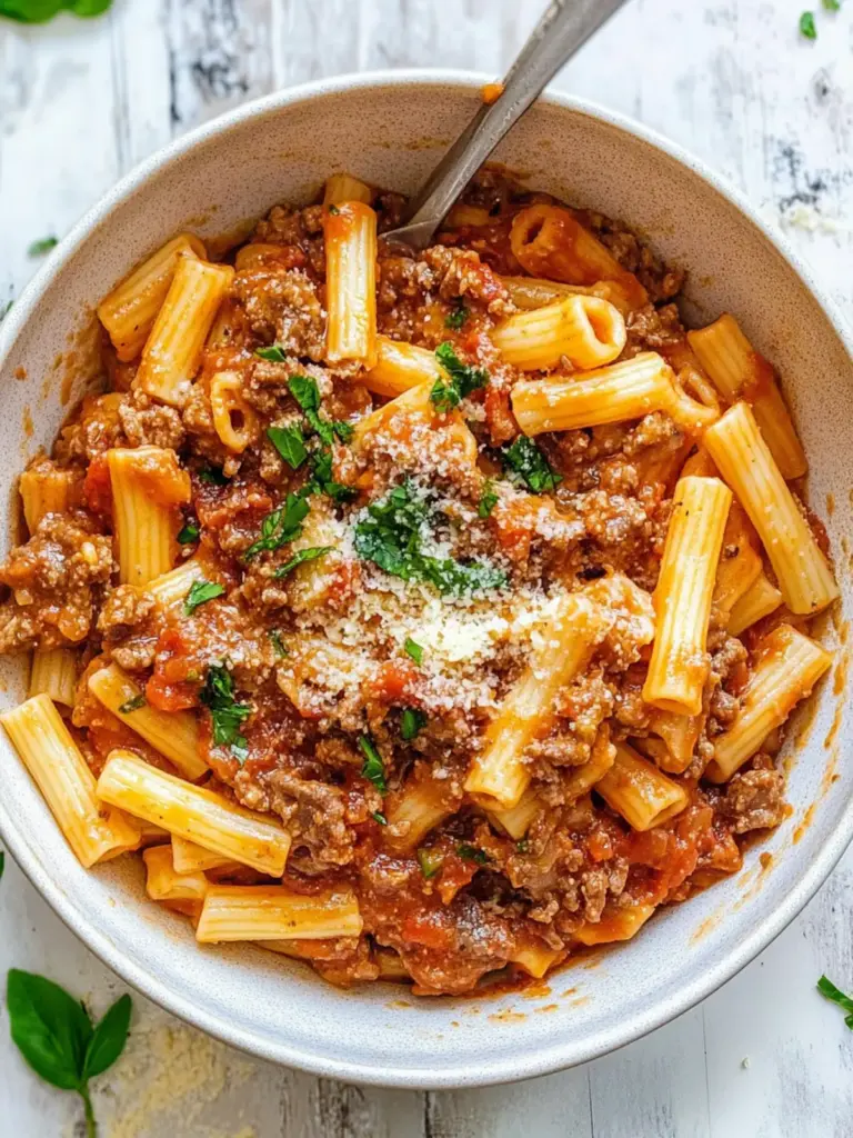Beef Pasta in Tomato Sauce {Beef Ragu Pasta}
