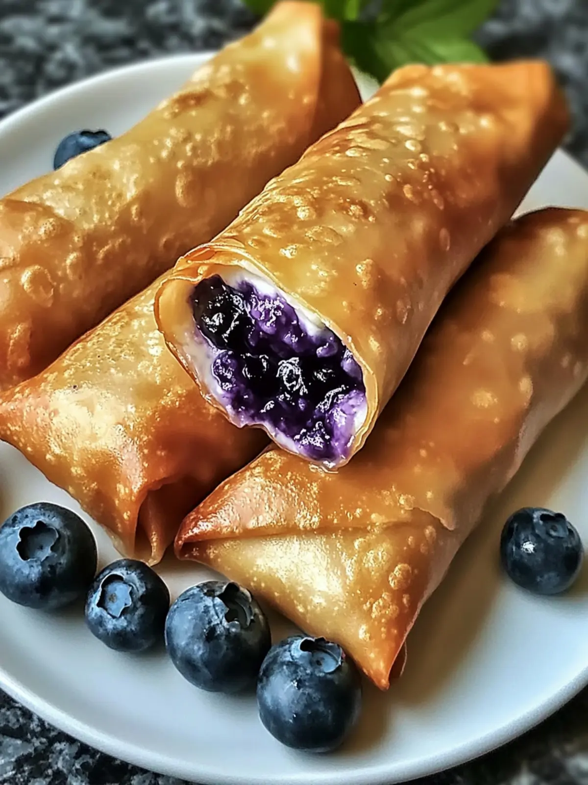 Blueberry Cream Cheese Egg Rolls