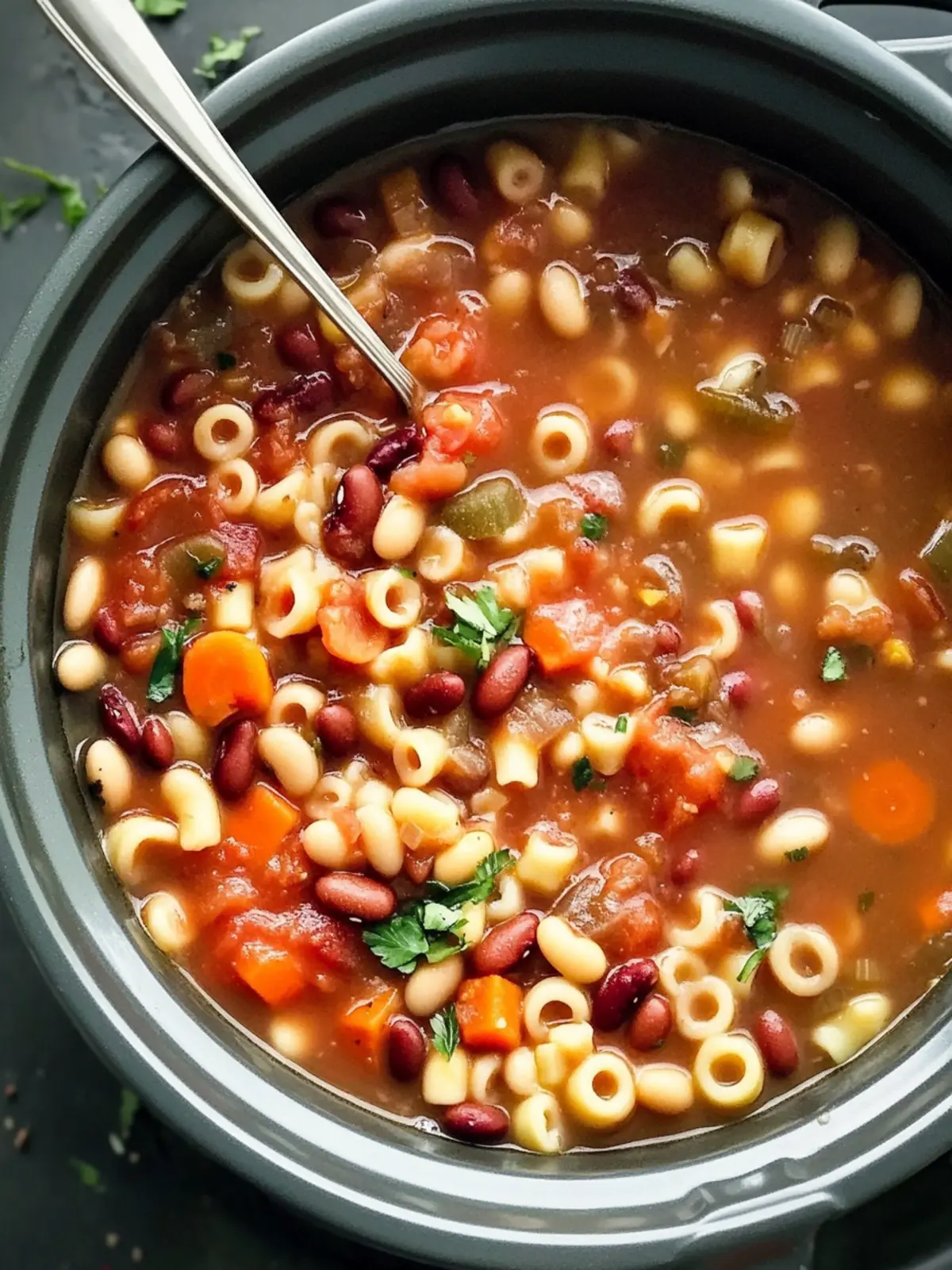 Comforting Slow Cooker Pasta and Beans Soup for Cozy Nights 5 Slow Cooker Pasta and Beans Soup