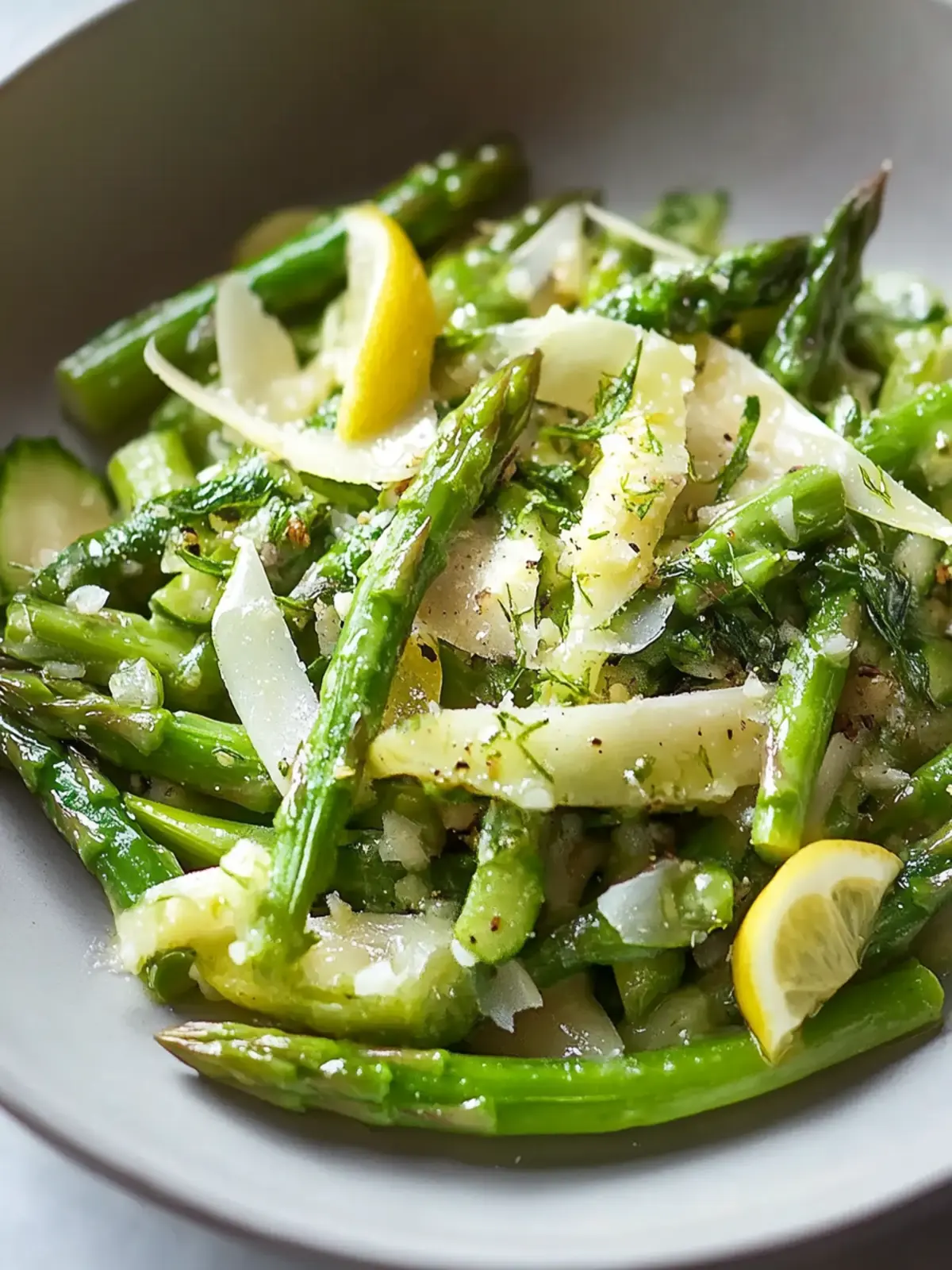 Shaved Asparagus Salad with Lemon Dressing